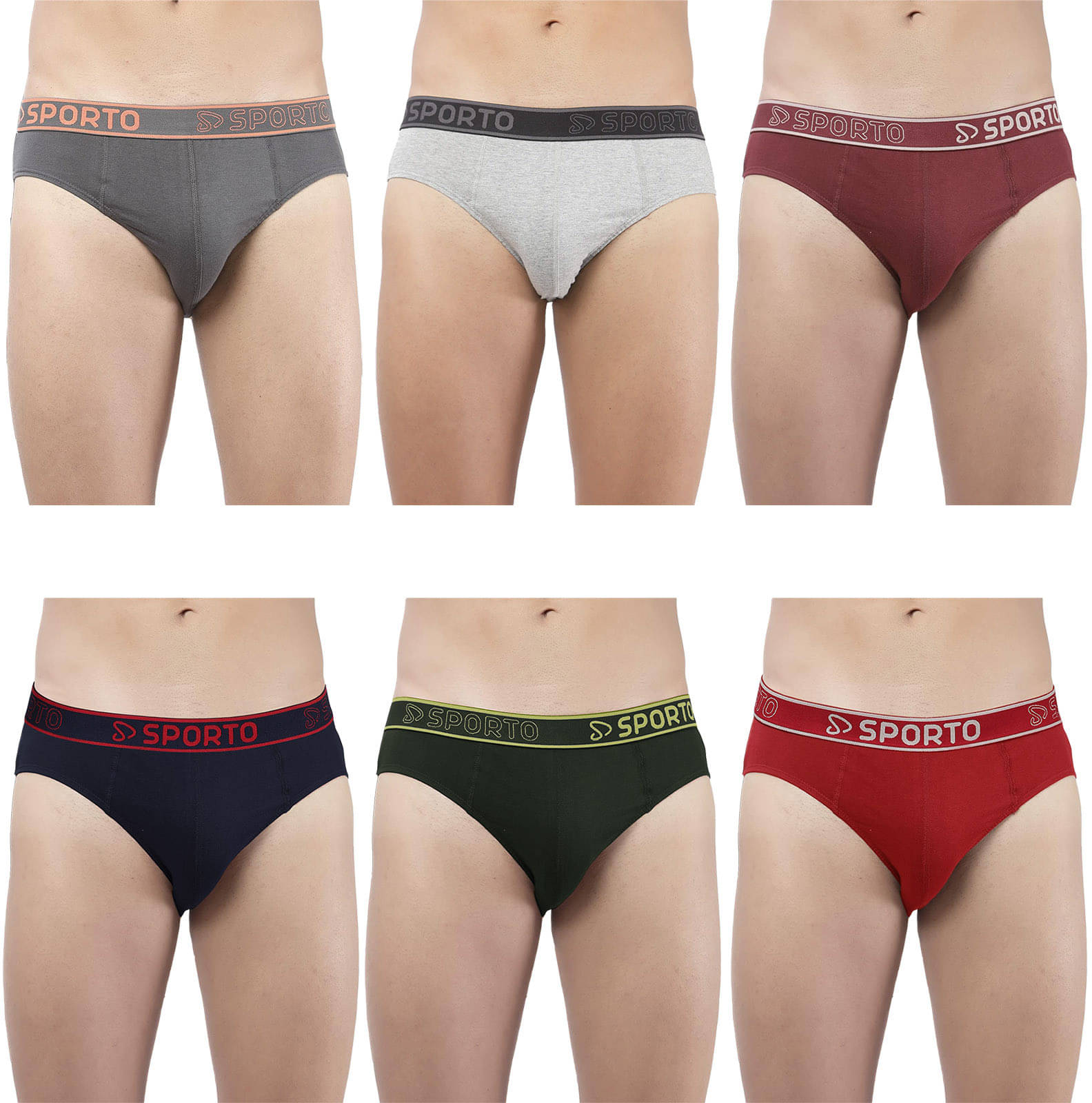     			Amul comfy Pack of 6 Cotton Briefs For Men's ( Multicolor )