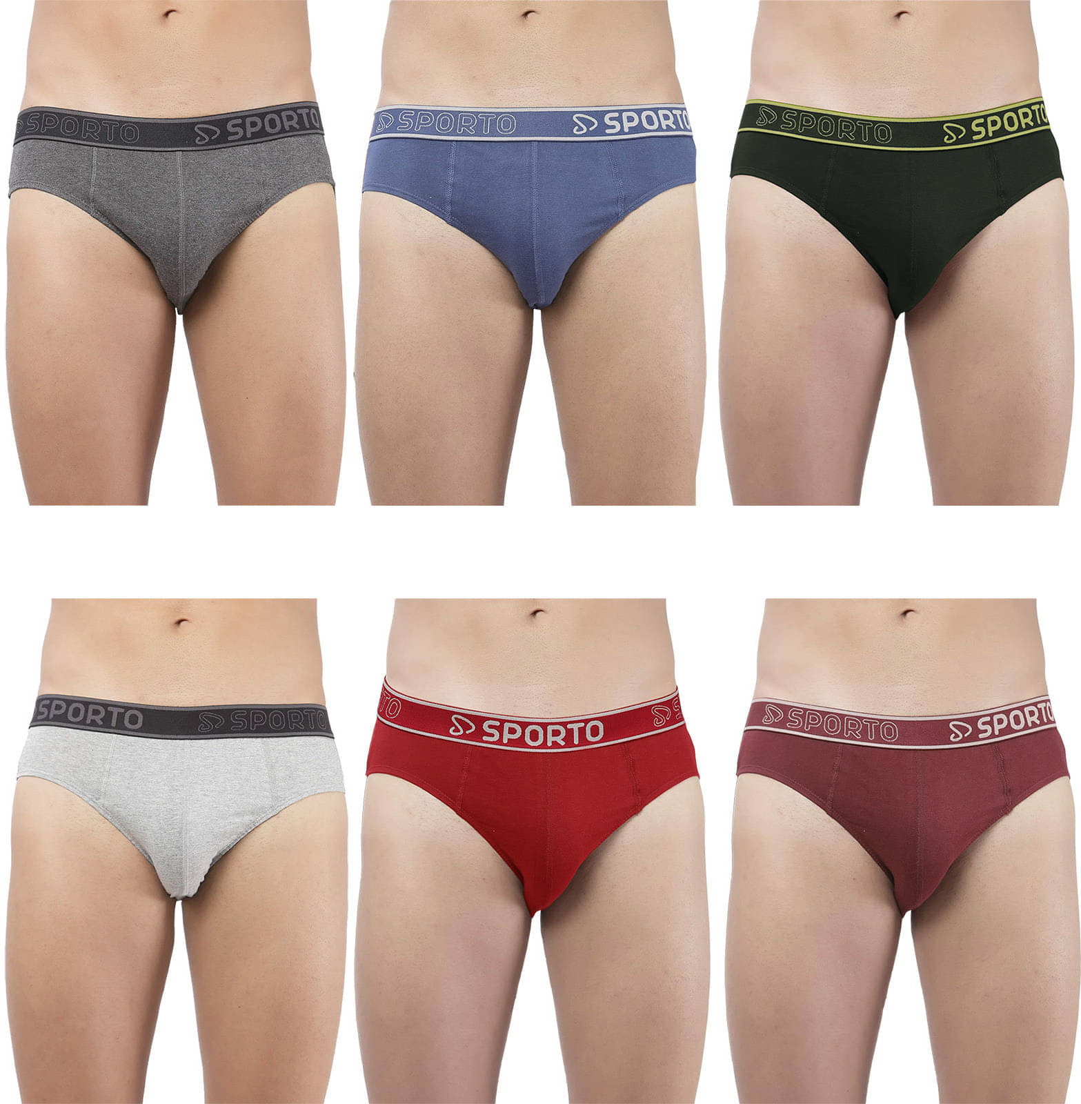     			Amul comfy Pack of 6 Cotton Briefs For Men's ( Multicolor )