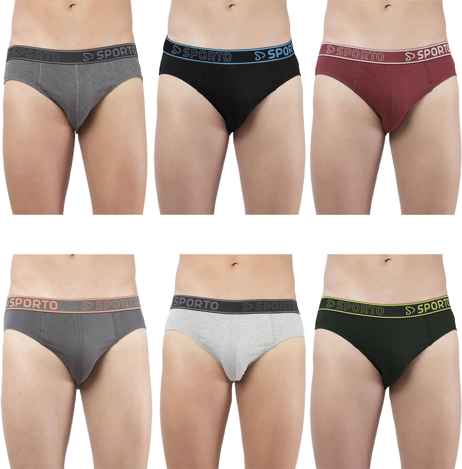 Amul comfy Pack of 6 Cotton Briefs For Men's ( Multicolor )     			Amul comfy Pack of 6 Cotton Briefs For Men's ( Multicolor )