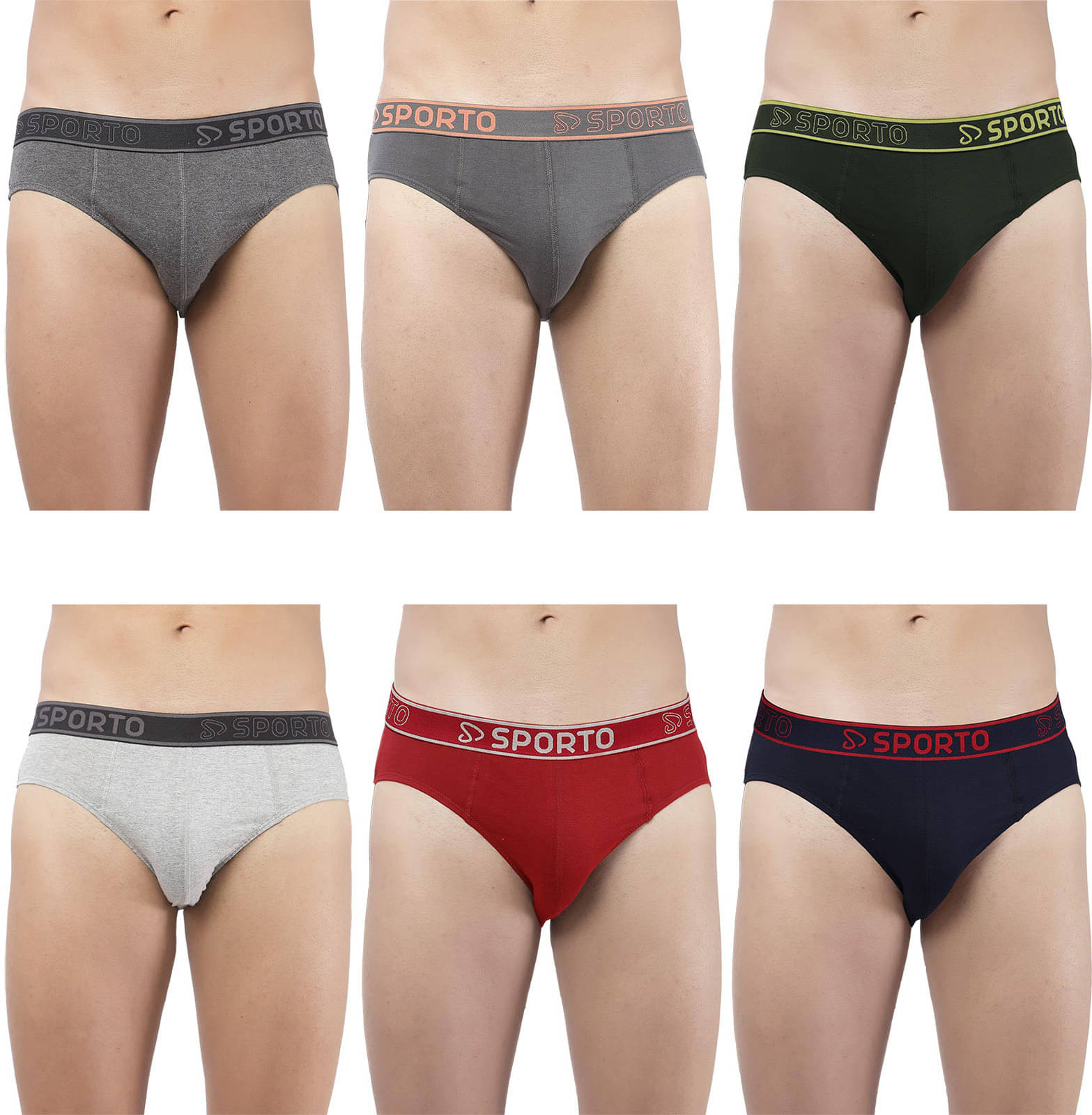 Amul comfy Pack of 6 Cotton Briefs For Men's ( Multicolor )     			Amul comfy Pack of 6 Cotton Briefs For Men's ( Multicolor )