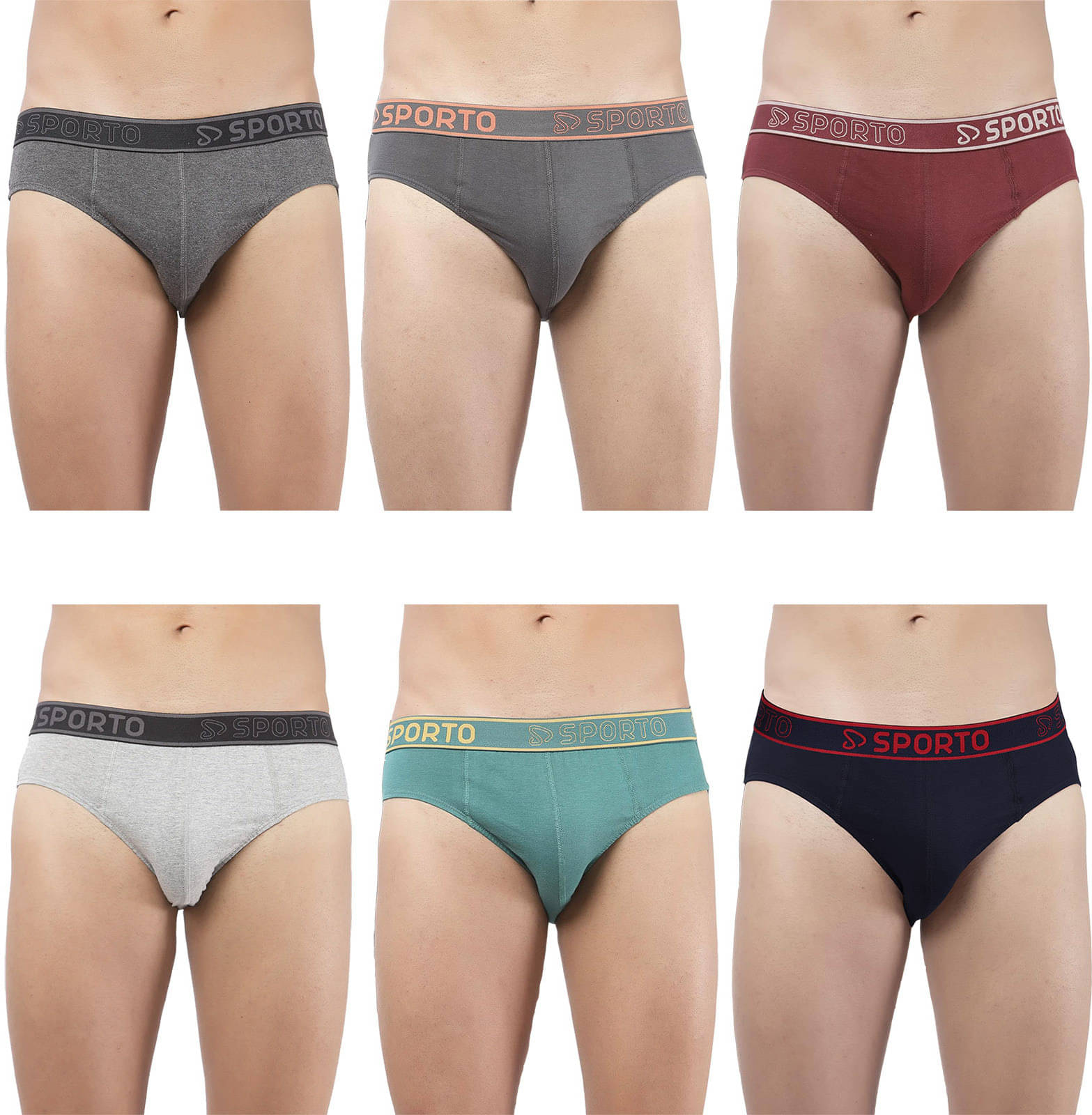 Amul comfy Pack of 6 Cotton Briefs For Men's ( Multicolor ) Amul comfy Pack of 6 Cotton Briefs For Men's ( Multicolor )