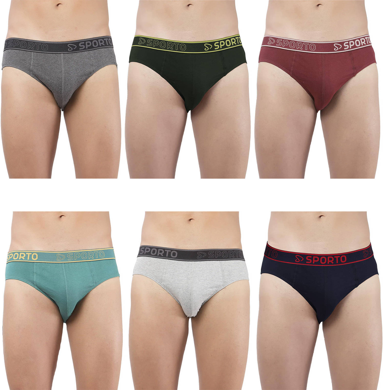Amul comfy Pack of 6 Cotton Briefs For Men's ( Multicolor )     			Amul comfy Pack of 6 Cotton Briefs For Men's ( Multicolor )