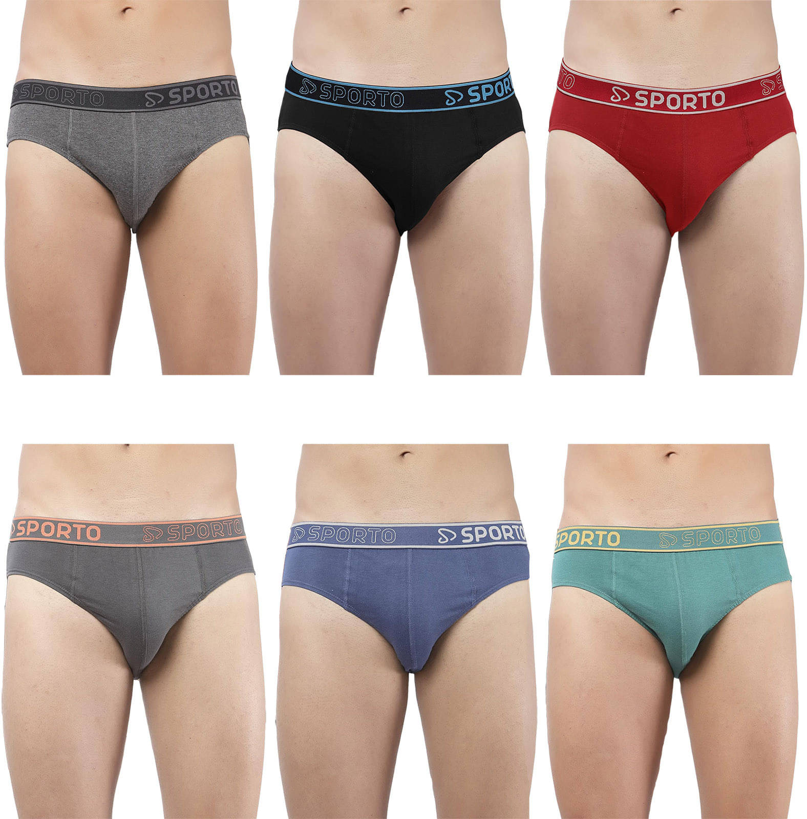 Amul comfy Pack of 6 Cotton Briefs For Men's ( Multicolor )     			Amul comfy Pack of 6 Cotton Briefs For Men's ( Multicolor )