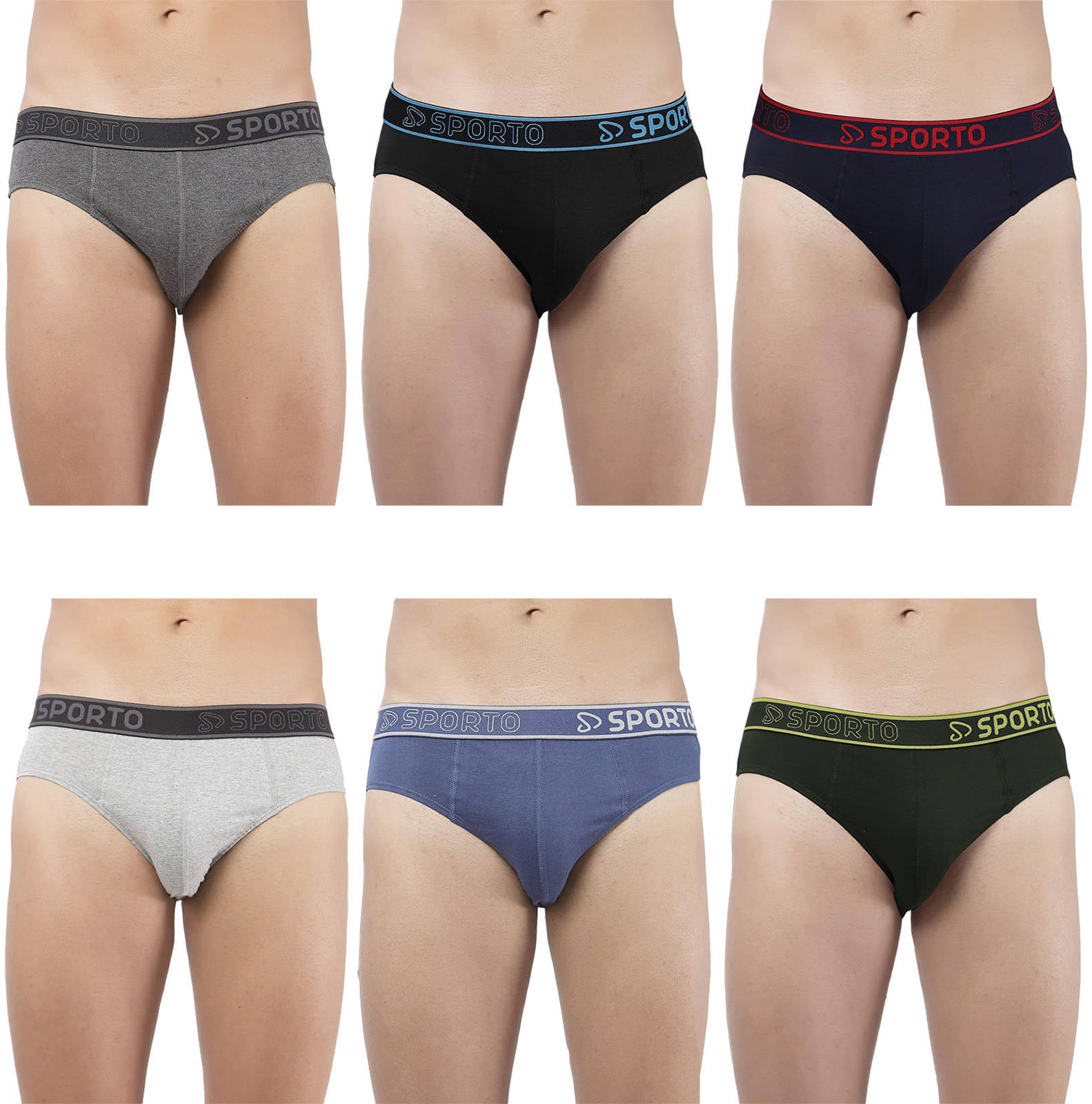 Amul comfy Pack of 6 Cotton Briefs For Men's ( Multicolor ) Amul comfy Pack of 6 Cotton Briefs For Men's ( Multicolor )