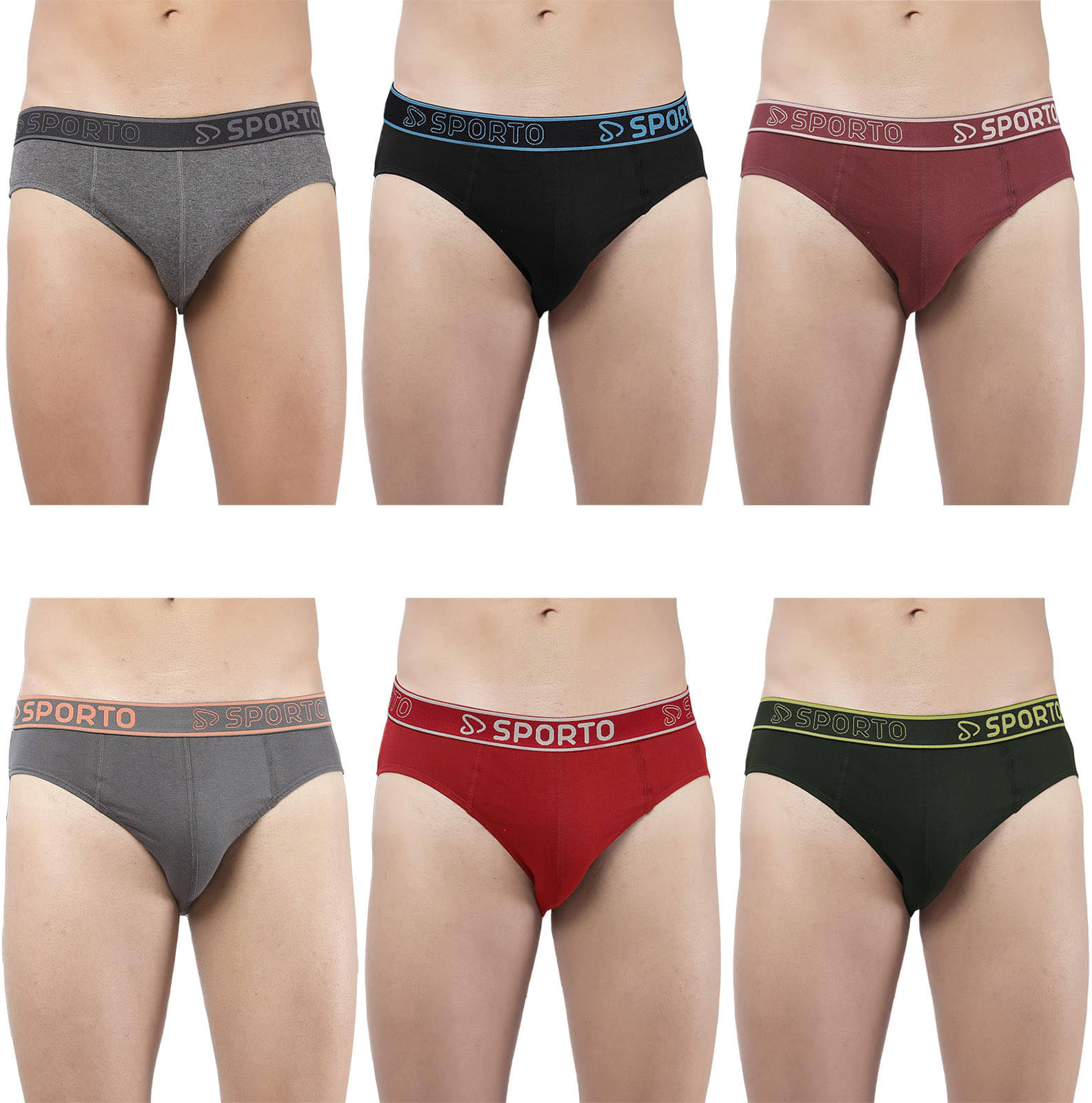 Amul comfy Pack of 6 Cotton Briefs For Men's ( Multicolor )     			Amul comfy Pack of 6 Cotton Briefs For Men's ( Multicolor )