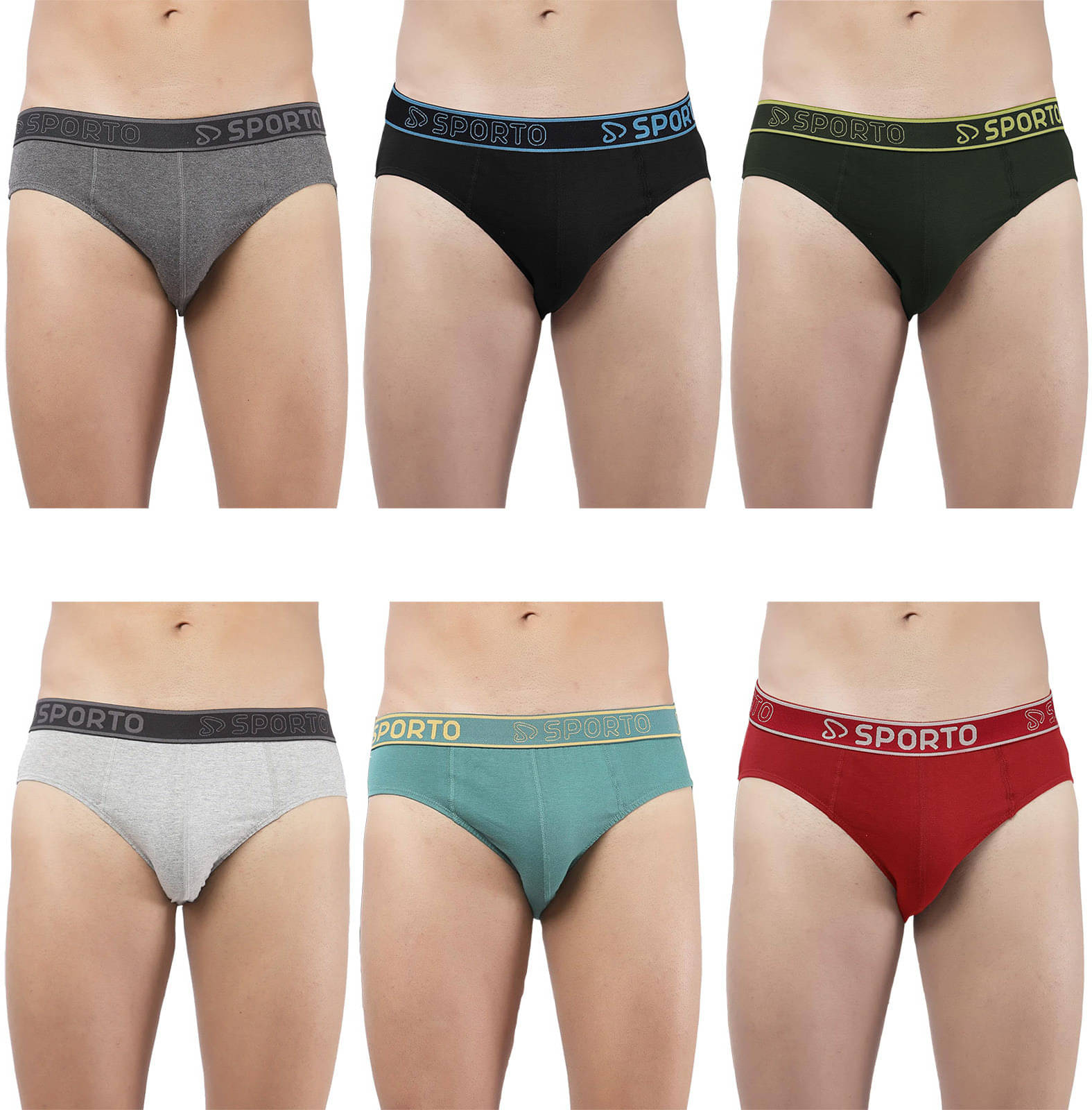     			Amul comfy Pack of 6 Cotton Briefs For Men's ( Multicolor )