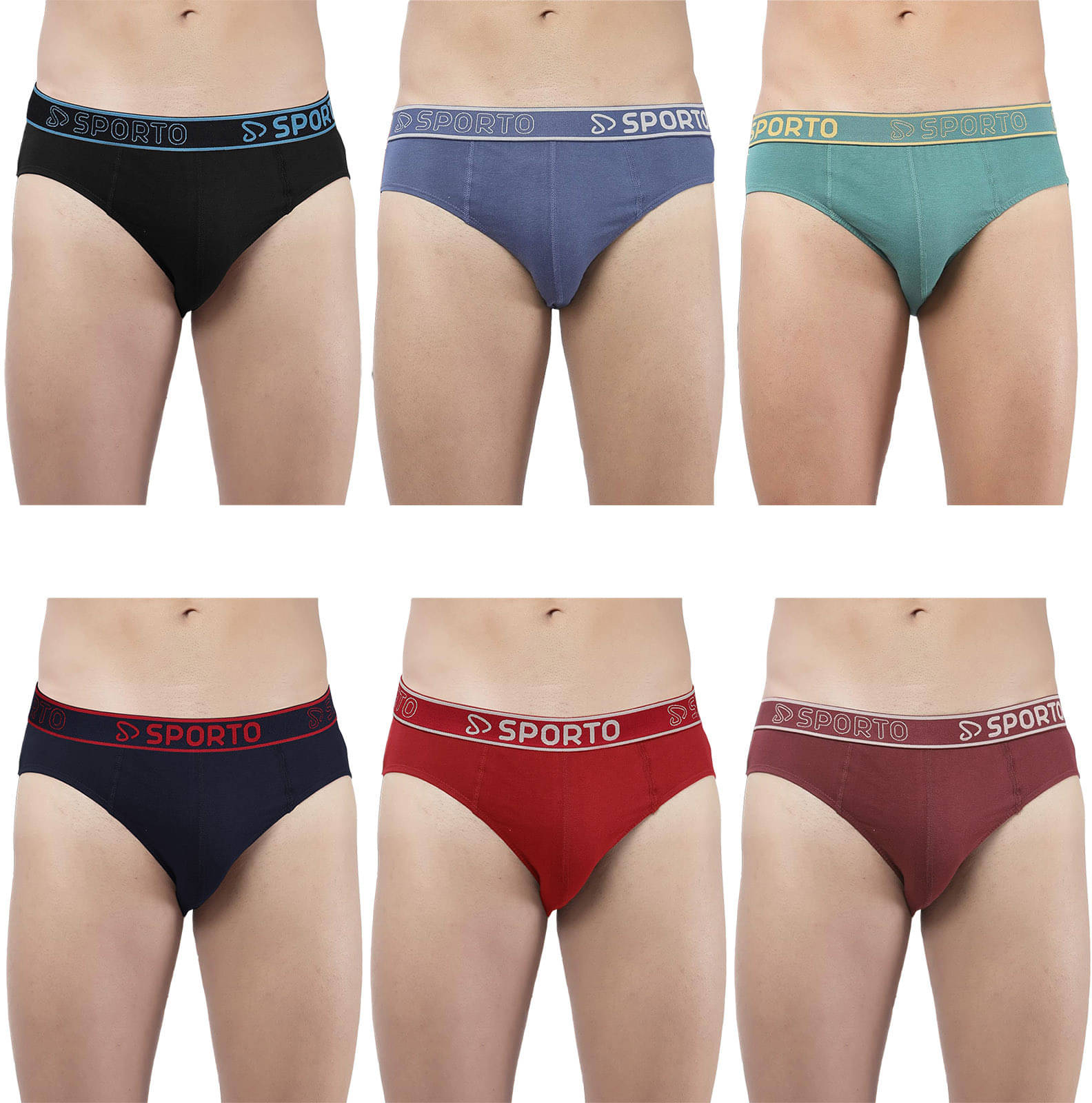    			Amul comfy Pack of 6 Cotton Briefs For Men's ( Multicolor )
