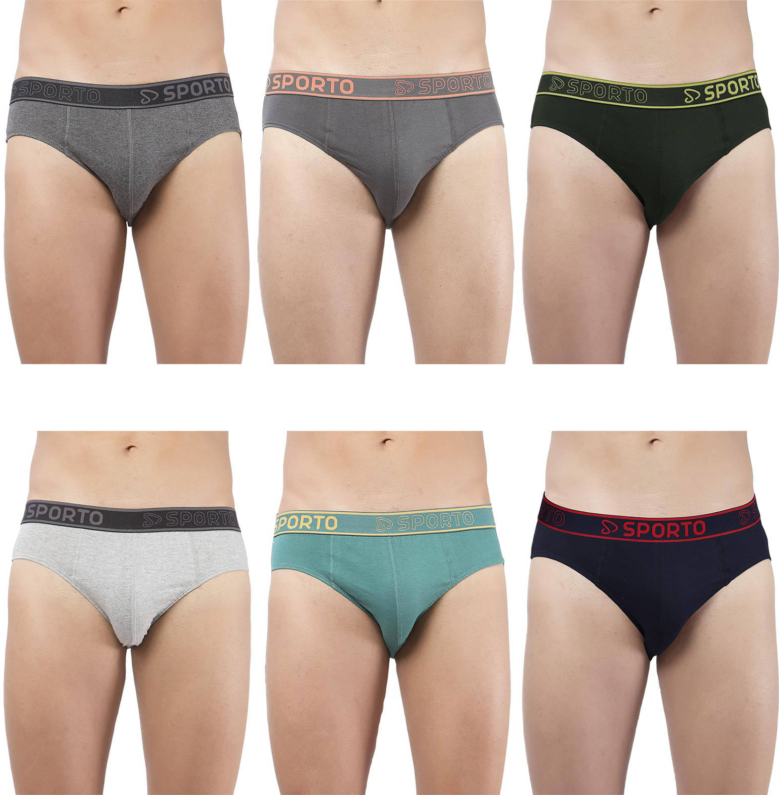 Amul comfy Pack of 6 Cotton Briefs For Men's ( Multicolor )     			Amul comfy Pack of 6 Cotton Briefs For Men's ( Multicolor )