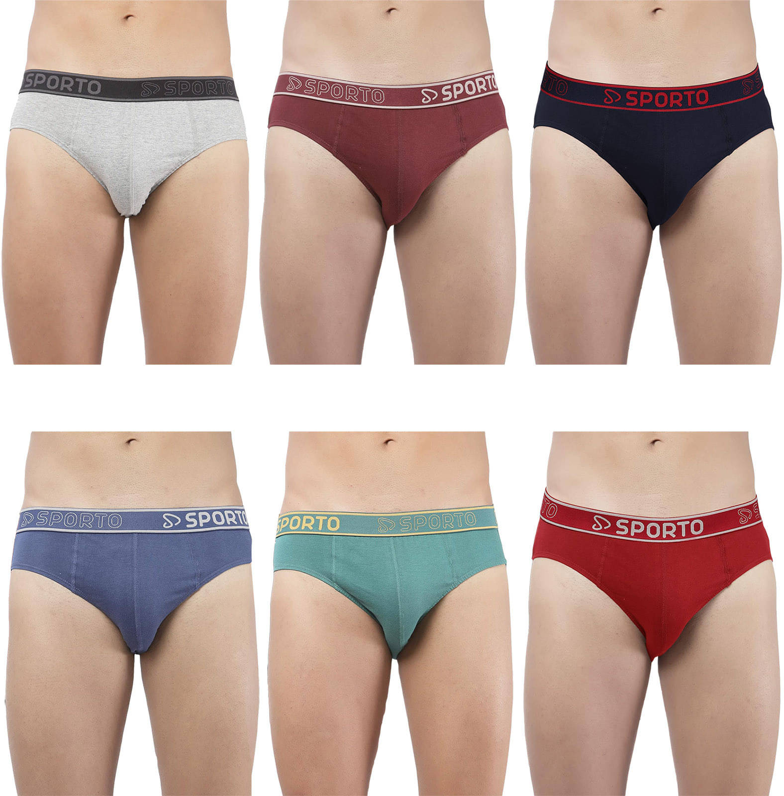     			Amul comfy Pack of 6 Cotton Briefs For Men's ( Multicolor )