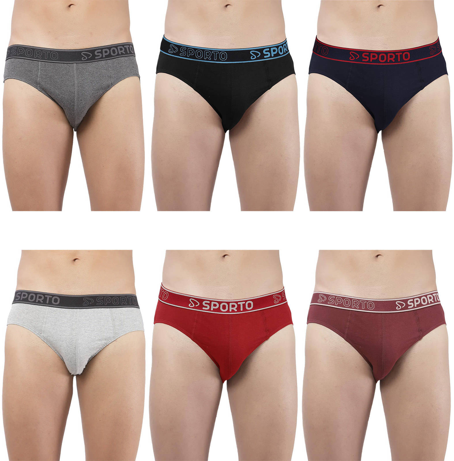Amul comfy Pack of 6 Cotton Briefs For Men's ( Multicolor )     			Amul comfy Pack of 6 Cotton Briefs For Men's ( Multicolor )