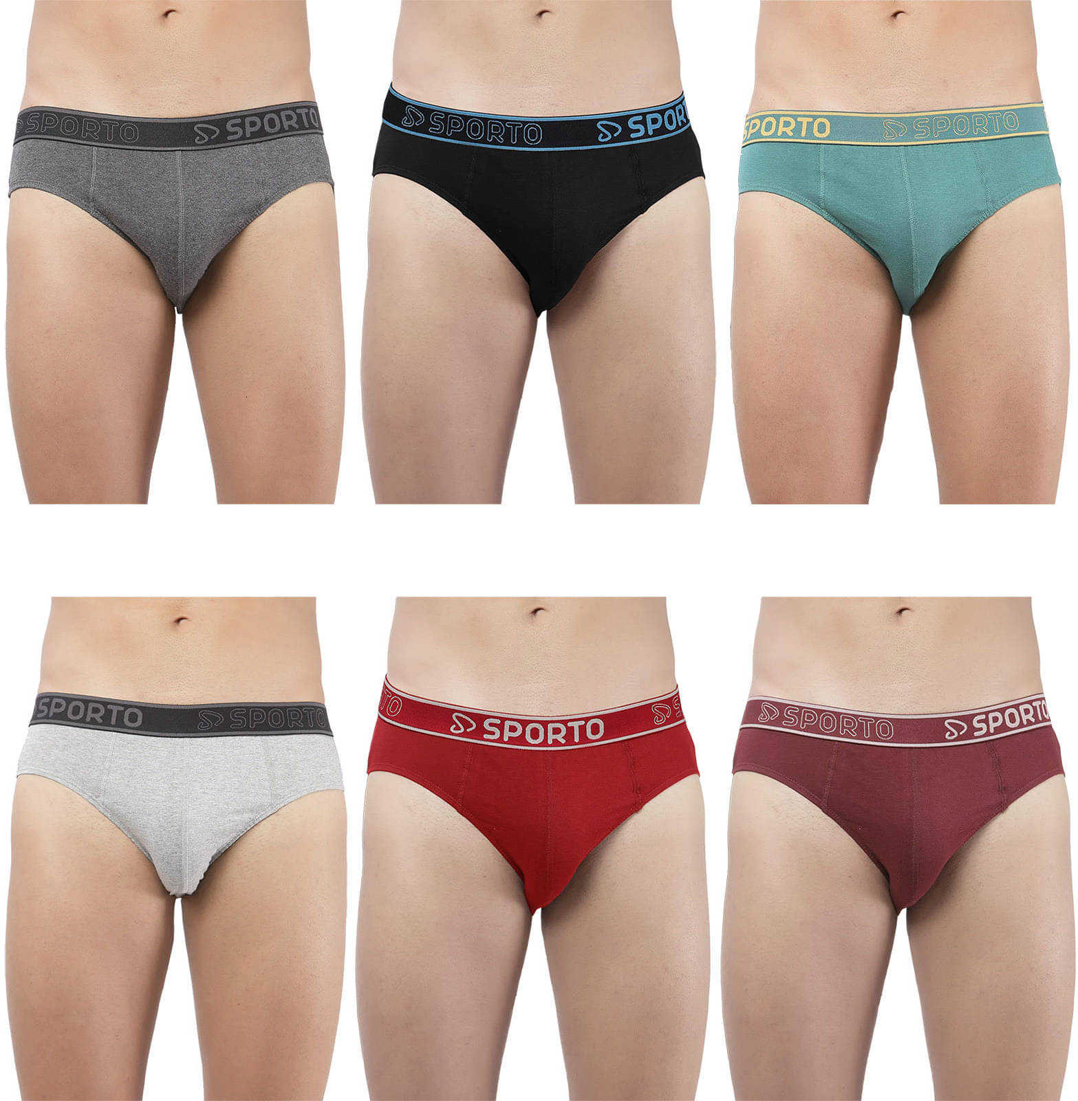 Amul comfy Pack of 6 Cotton Briefs For Men's ( Multicolor )     			Amul comfy Pack of 6 Cotton Briefs For Men's ( Multicolor )