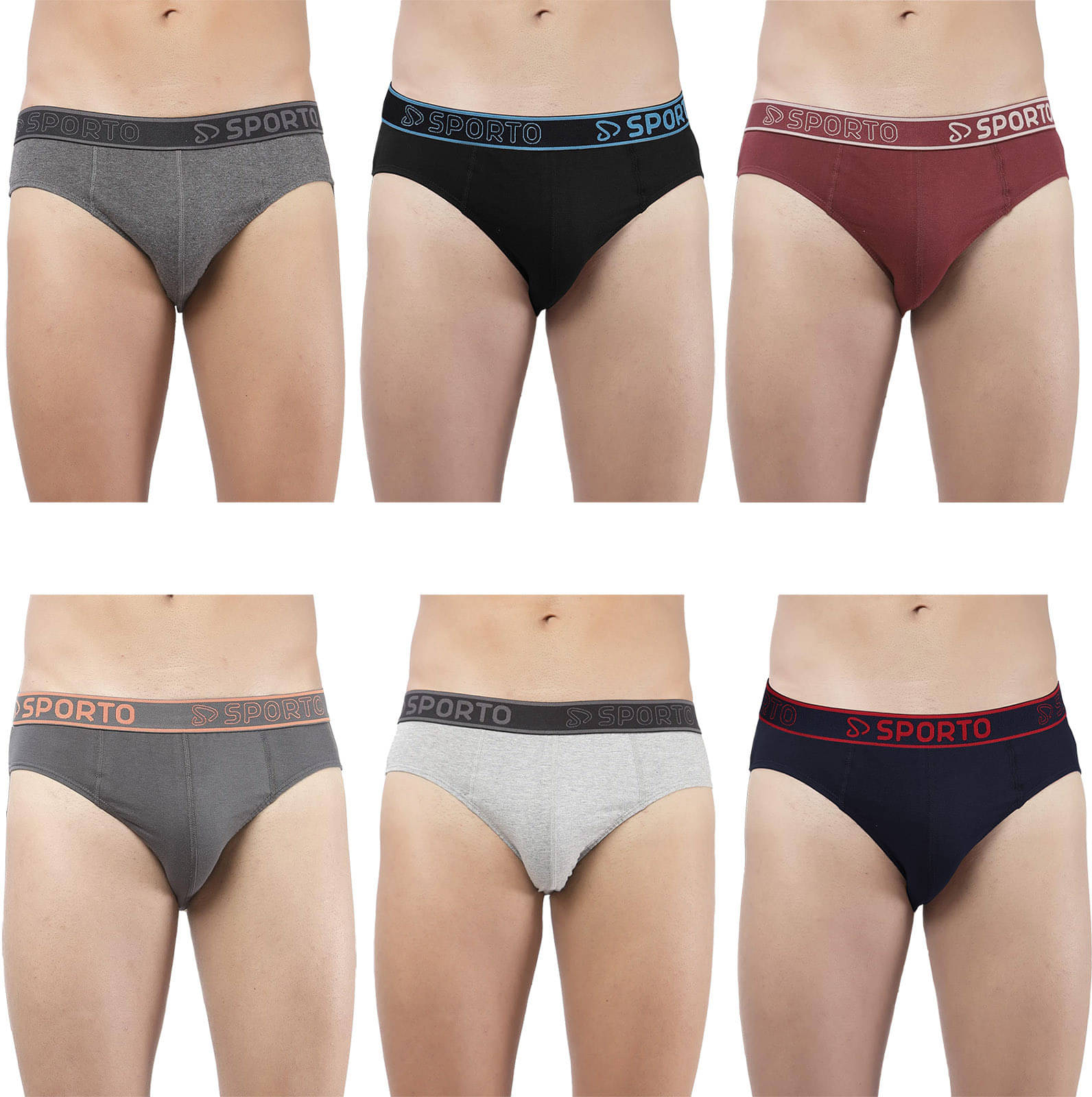     			Amul comfy Pack of 6 Cotton Briefs For Men's ( Multicolor )