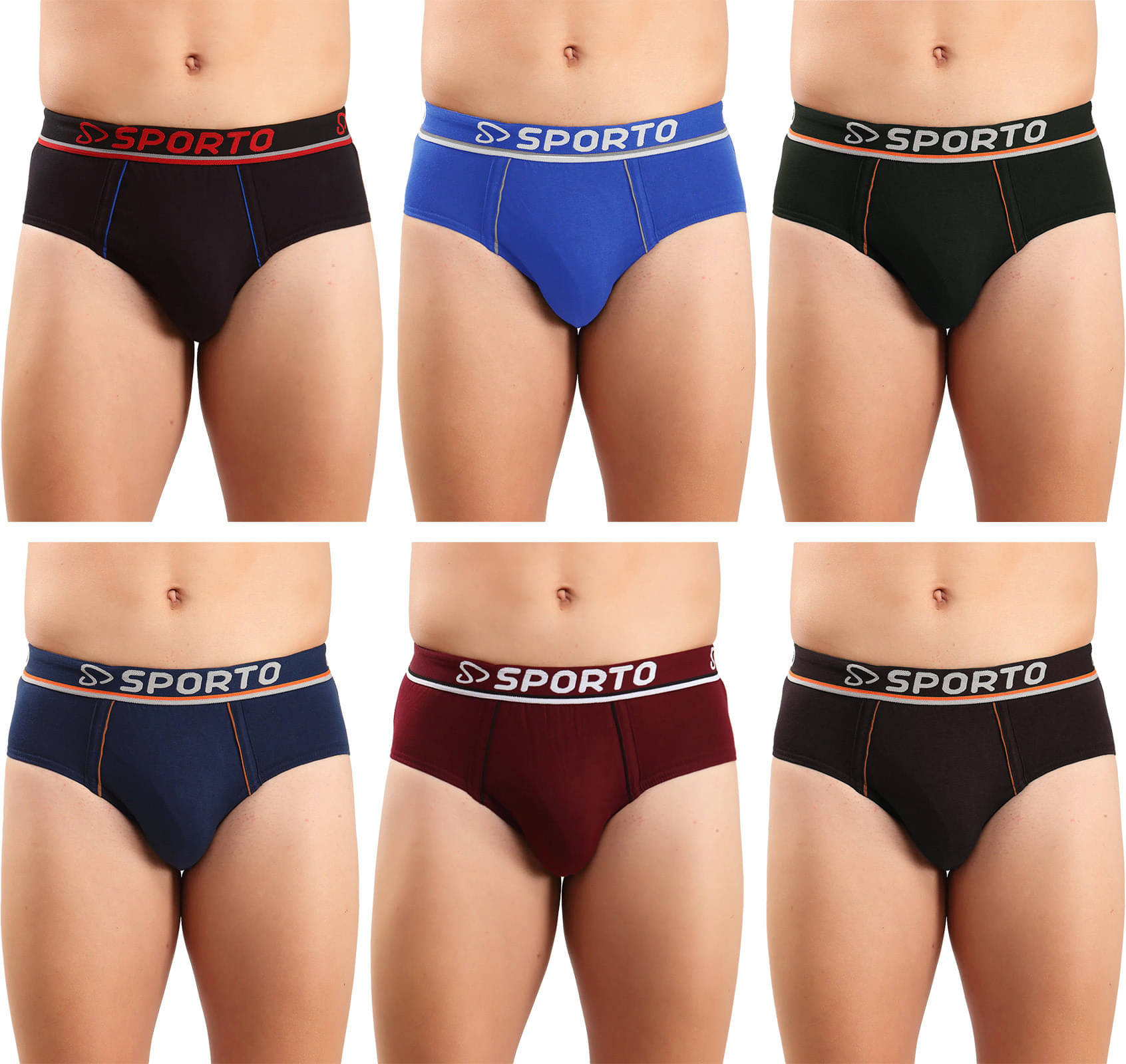 Amul comfy Pack of 6 Cotton Briefs For Men's ( Multicolor ) Amul comfy Pack of 6 Cotton Briefs For Men's ( Multicolor )