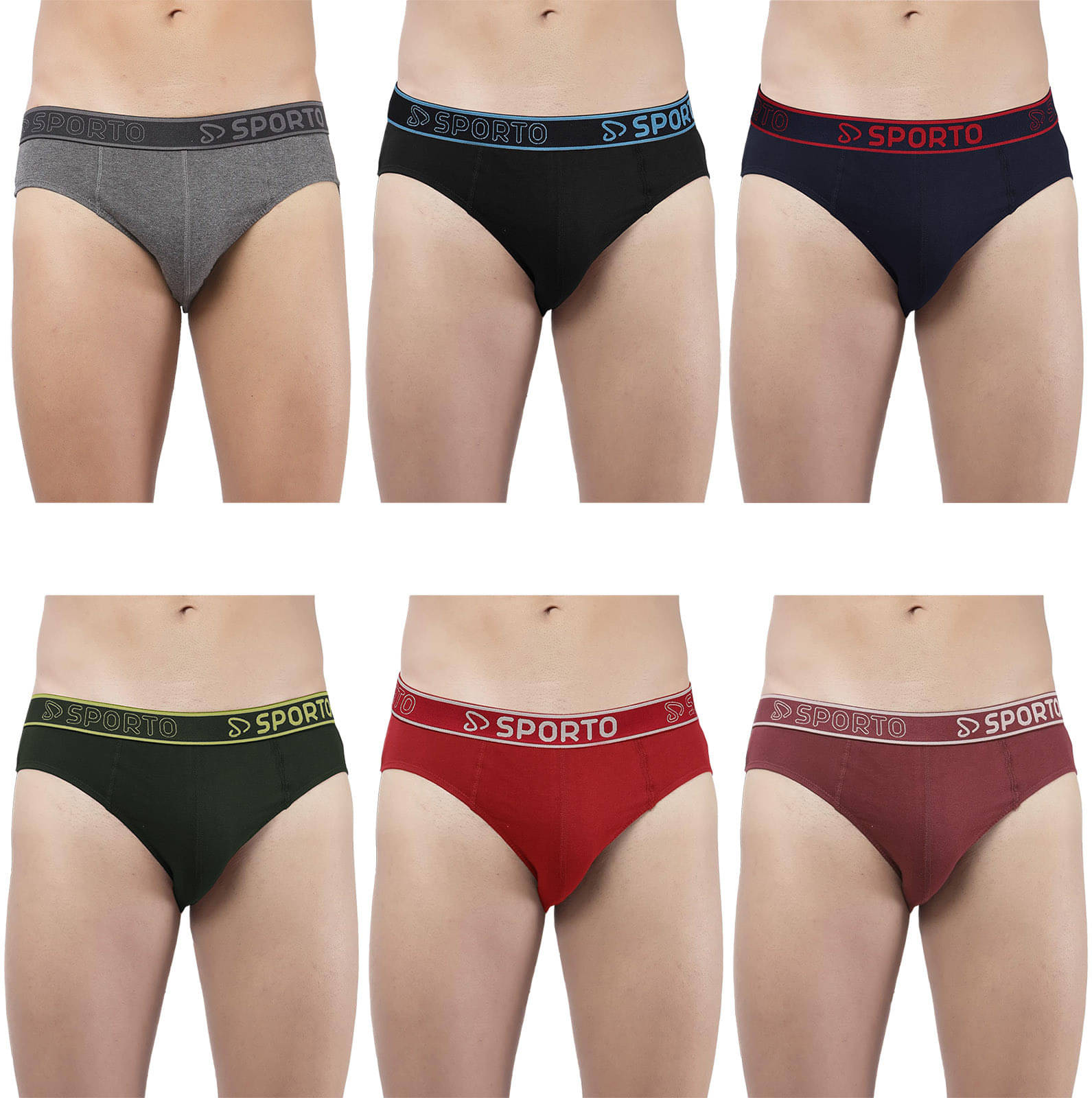 Amul comfy Pack of 6 Cotton Briefs For Men's ( Multicolor )     			Amul comfy Pack of 6 Cotton Briefs For Men's ( Multicolor )