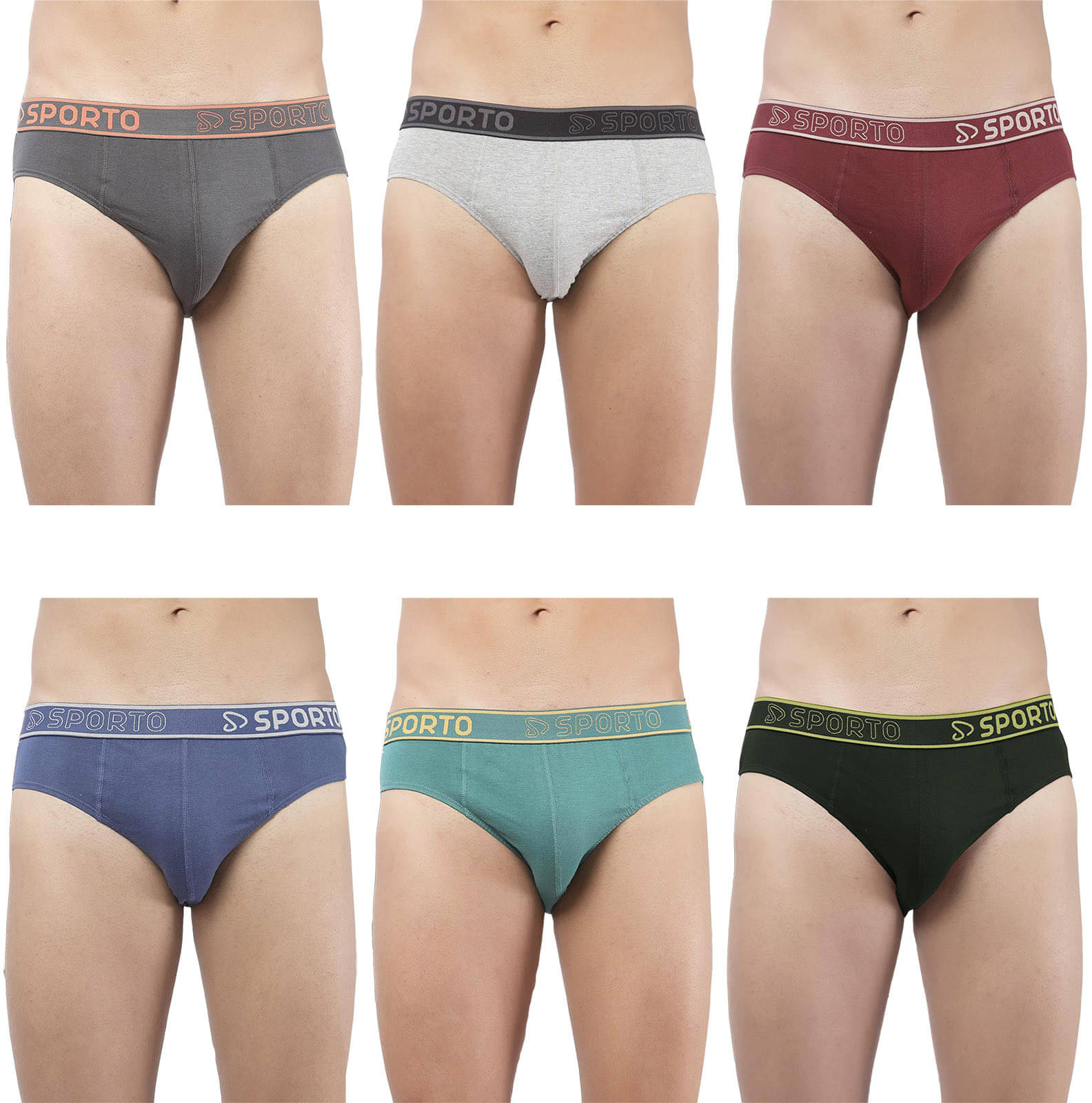     			Amul comfy Pack of 6 Cotton Briefs For Men's ( Multicolor )