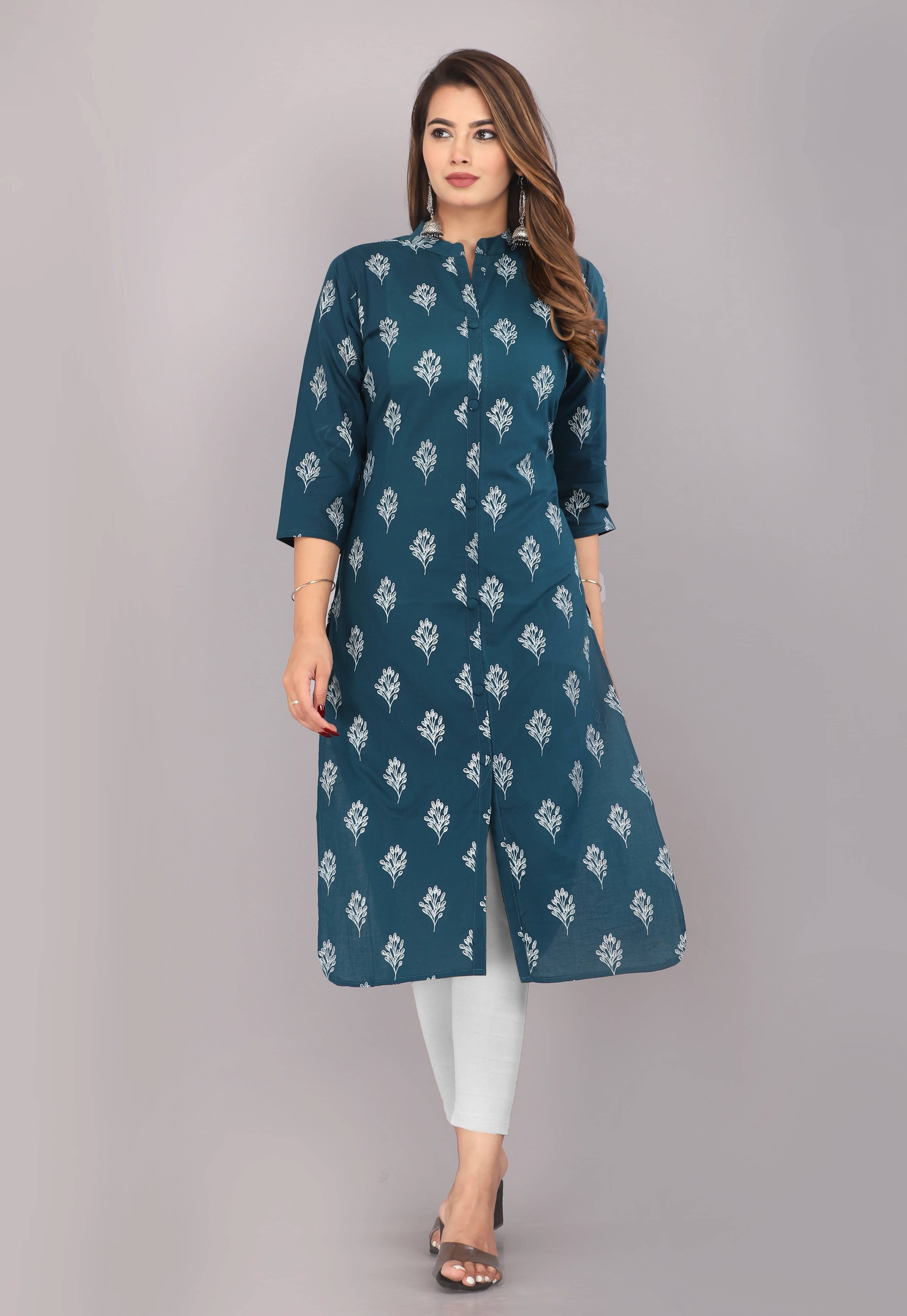     			Mehsoos Fashion Women Cotton Printed Straight Kurti ( Multicolor )