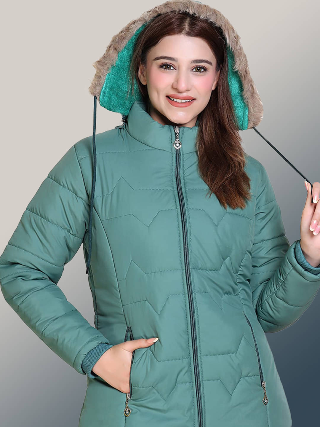RIGHT DECISION - Polyester Blend Olive Hooded Jackets Pack of 1 RIGHT DECISION - Polyester Blend Olive Hooded Jackets Pack of 1
