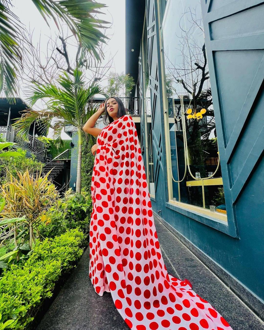 ANAND SAREES Georgette Printed Ilkal Saree With Unstitched Blouse Piece ( RED ) ANAND SAREES Georgette Printed Ilkal Saree With Unstitched Blouse Piece ( RED )