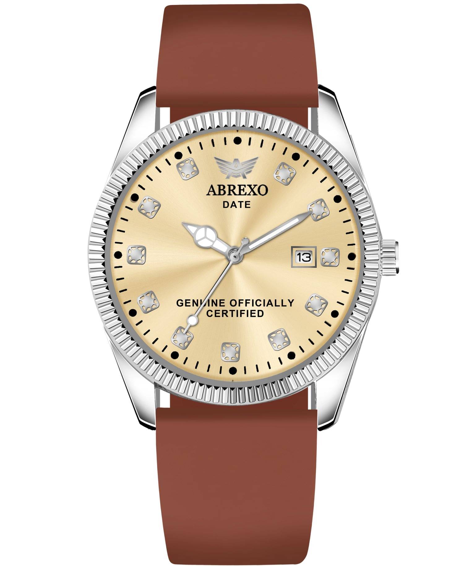     			Abrexo Brown Silicon Analog Men's Watch