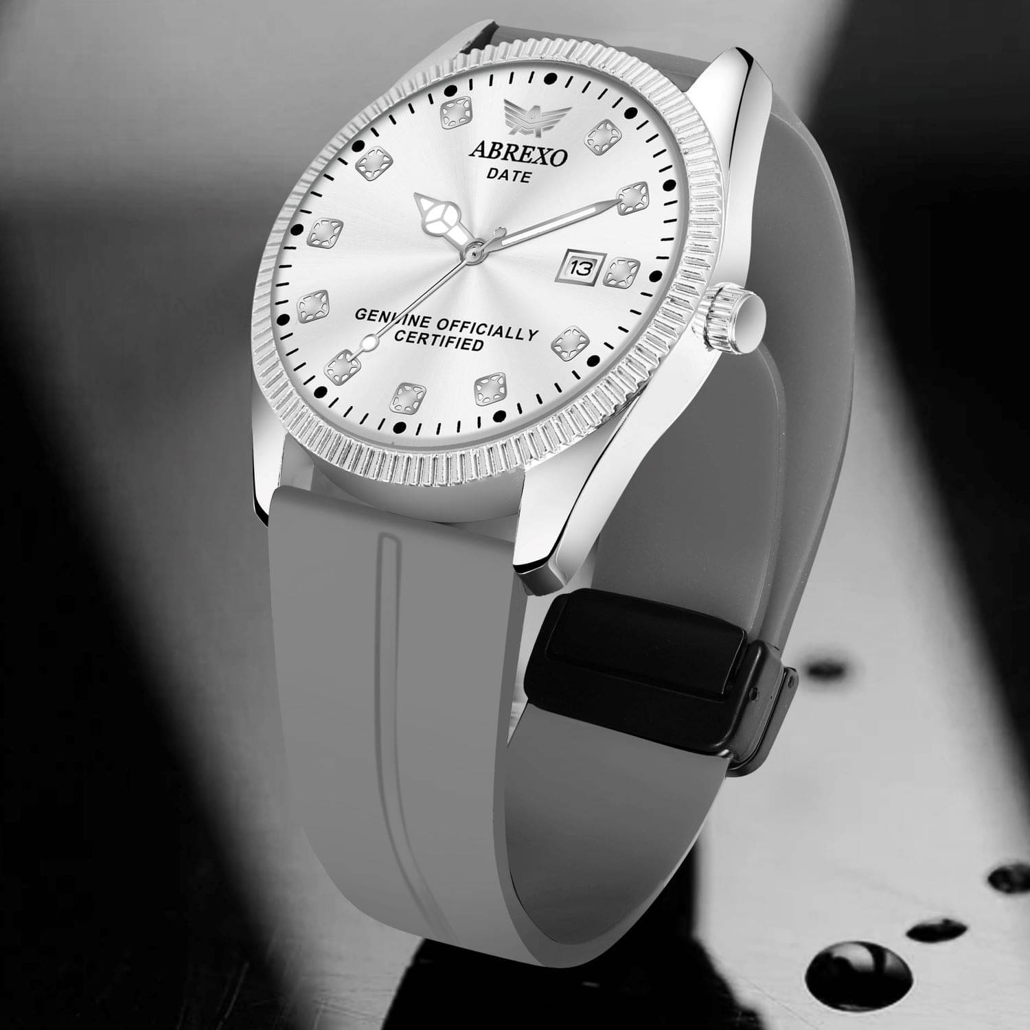     			Abrexo Dark Grey Silicon Analog Men's Watch