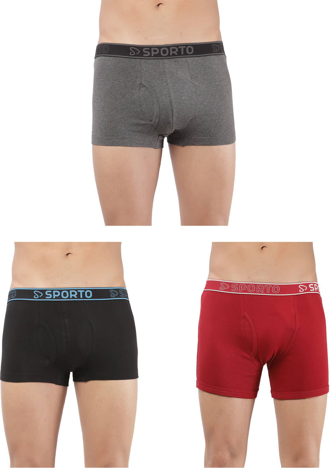     			Amul comfy Pack of 3 Cotton Trunks For Men's ( Multicolor )