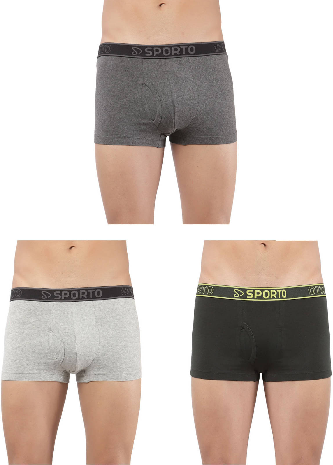     			Amul comfy Pack of 3 Cotton Trunks For Men's ( Multicolor )