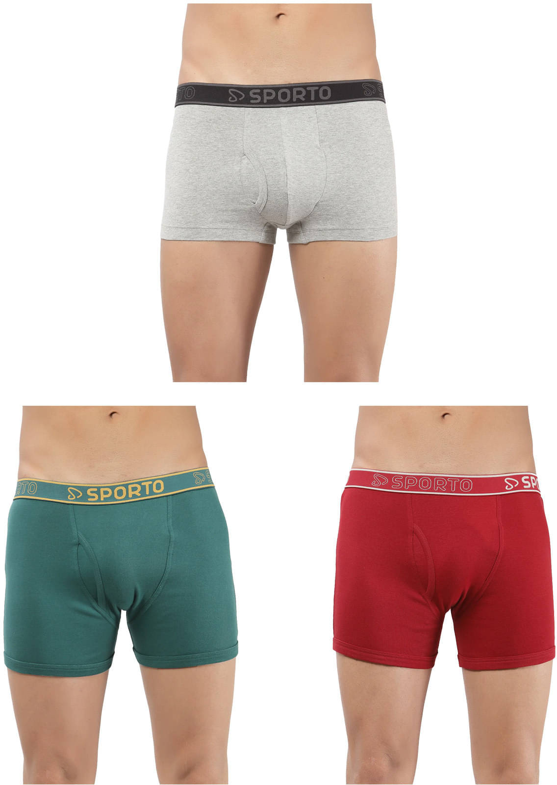     			Amul comfy Pack of 3 Cotton Trunks For Men's ( Multicolor )