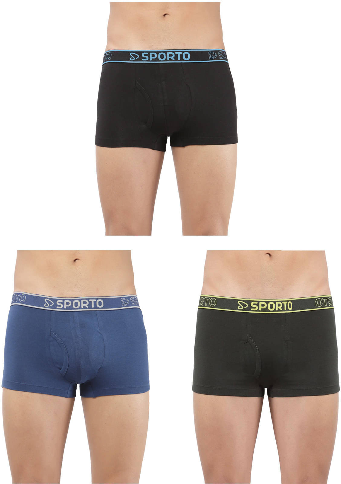     			Amul comfy Pack of 3 Cotton Trunks For Men's ( Multicolor )