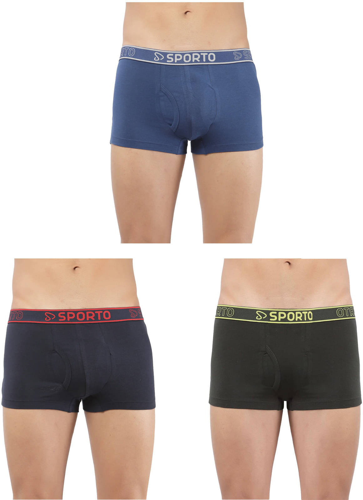     			Amul comfy Pack of 3 Cotton Trunks For Men's ( Multicolor )