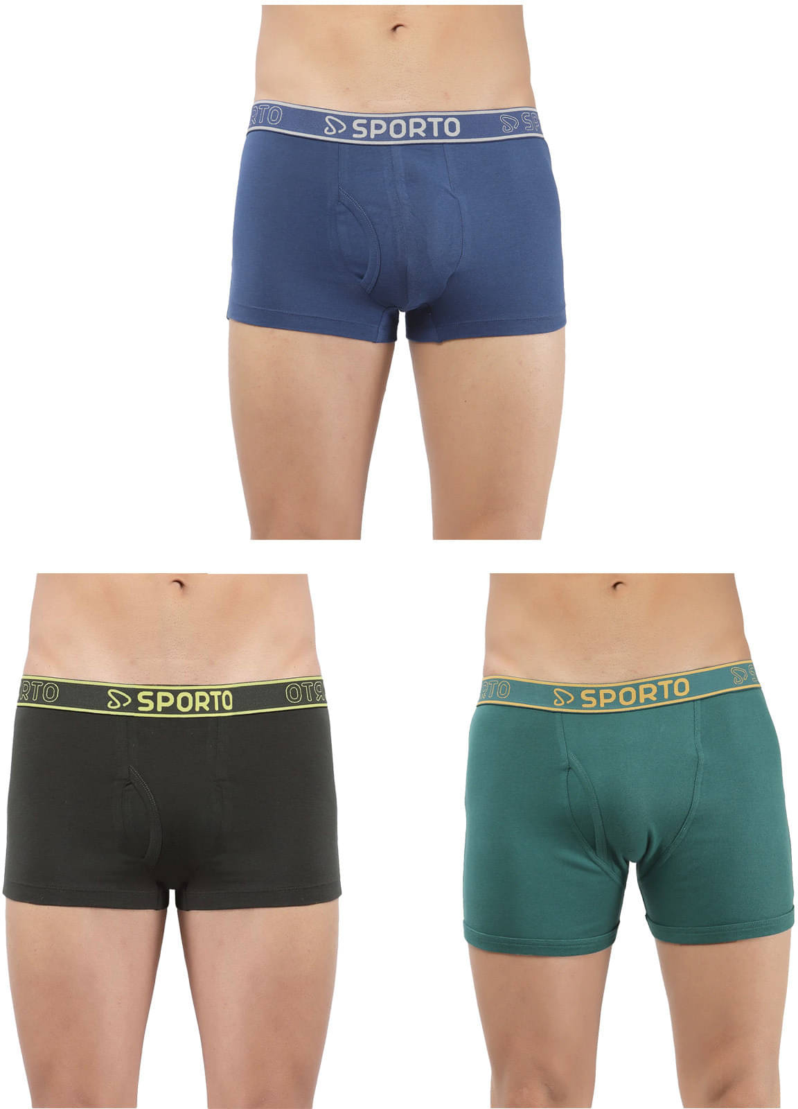     			Amul comfy Pack of 3 Cotton Trunks For Men's ( Multicolor )