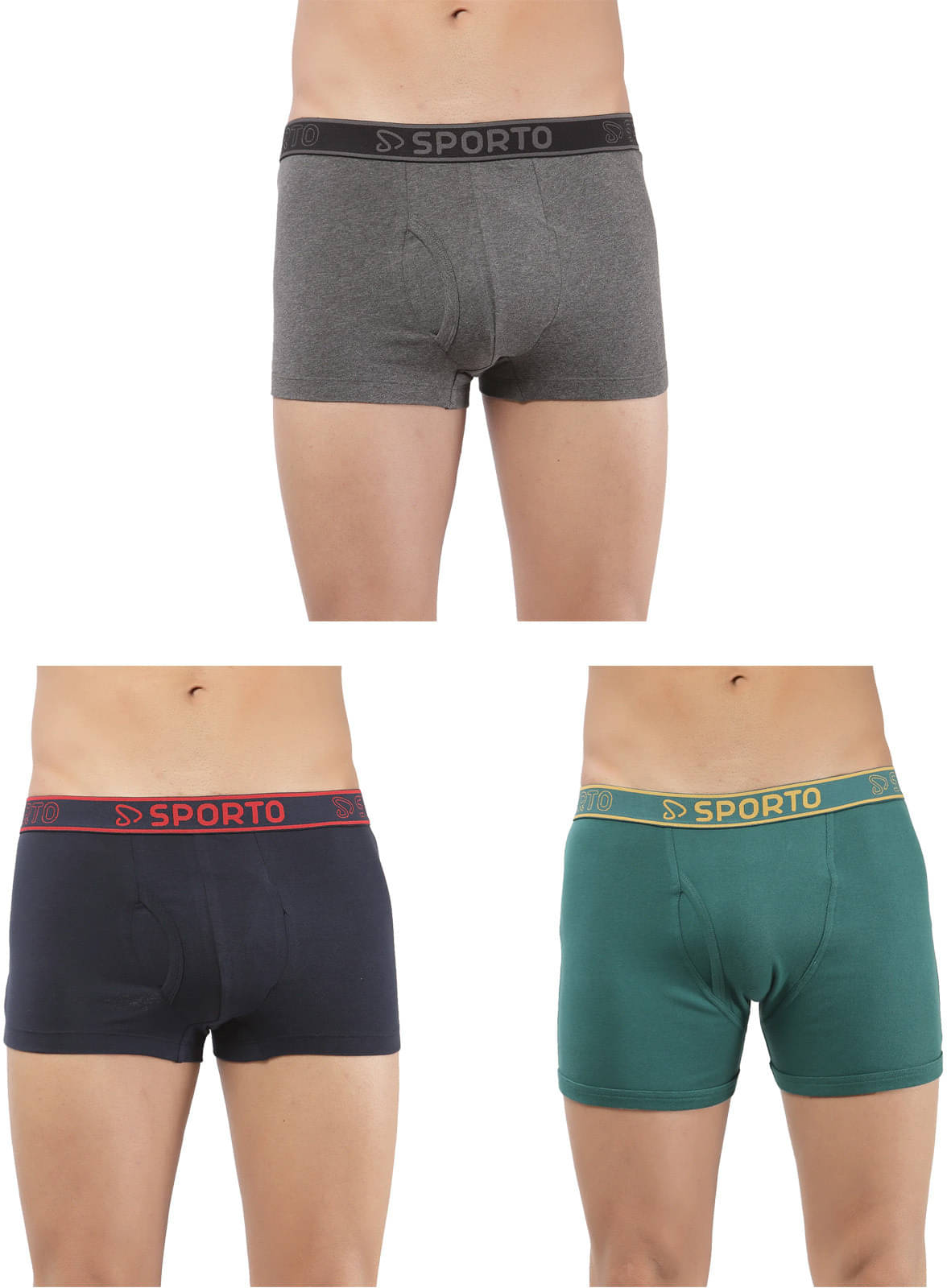     			Amul comfy Pack of 3 Cotton Trunks For Men's ( Multicolor )