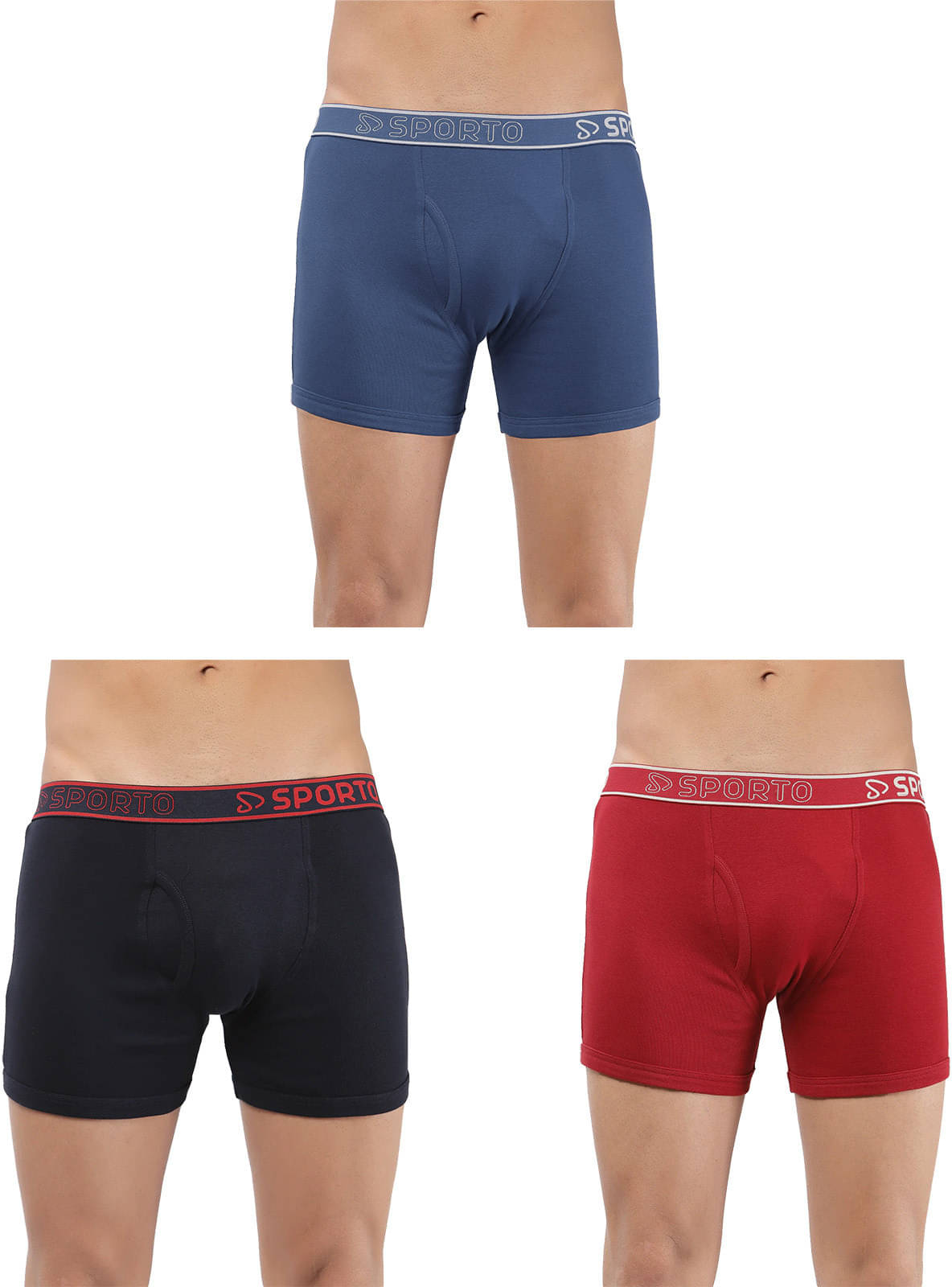     			Amul comfy Pack of 3 Cotton Trunks For Men's ( Multicolor )