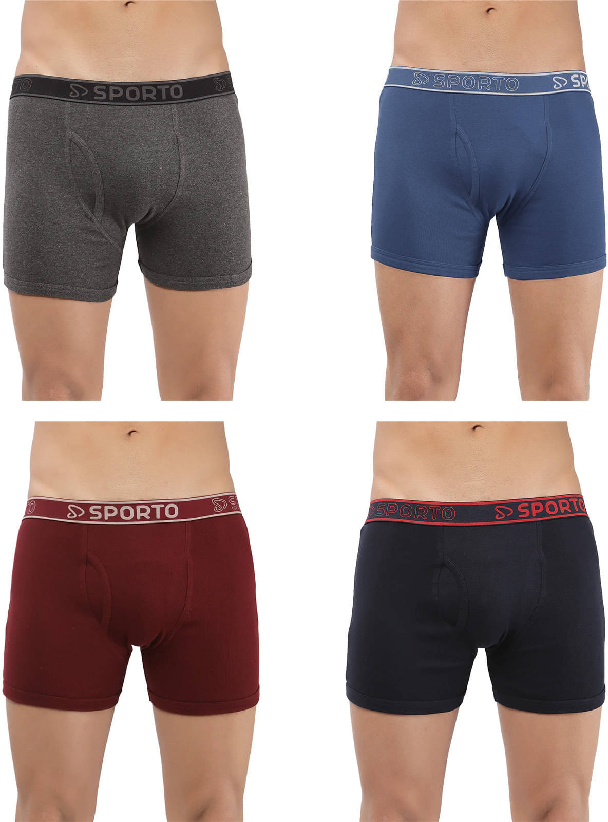     			Amul comfy Pack of 4 Cotton Trunks For Men's ( Multicolor )