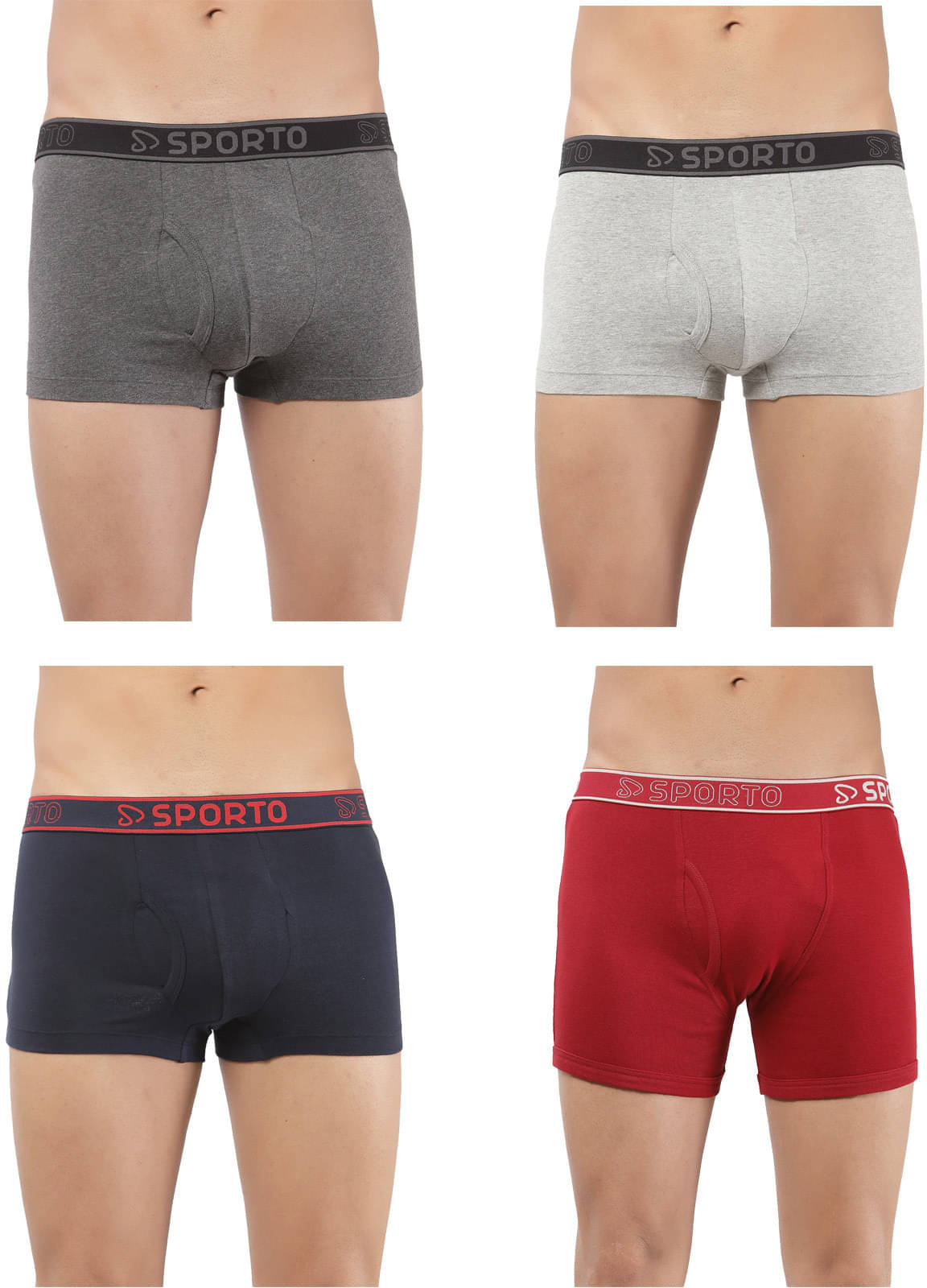     			Amul comfy Pack of 4 Cotton Trunks For Men's ( Multicolor )