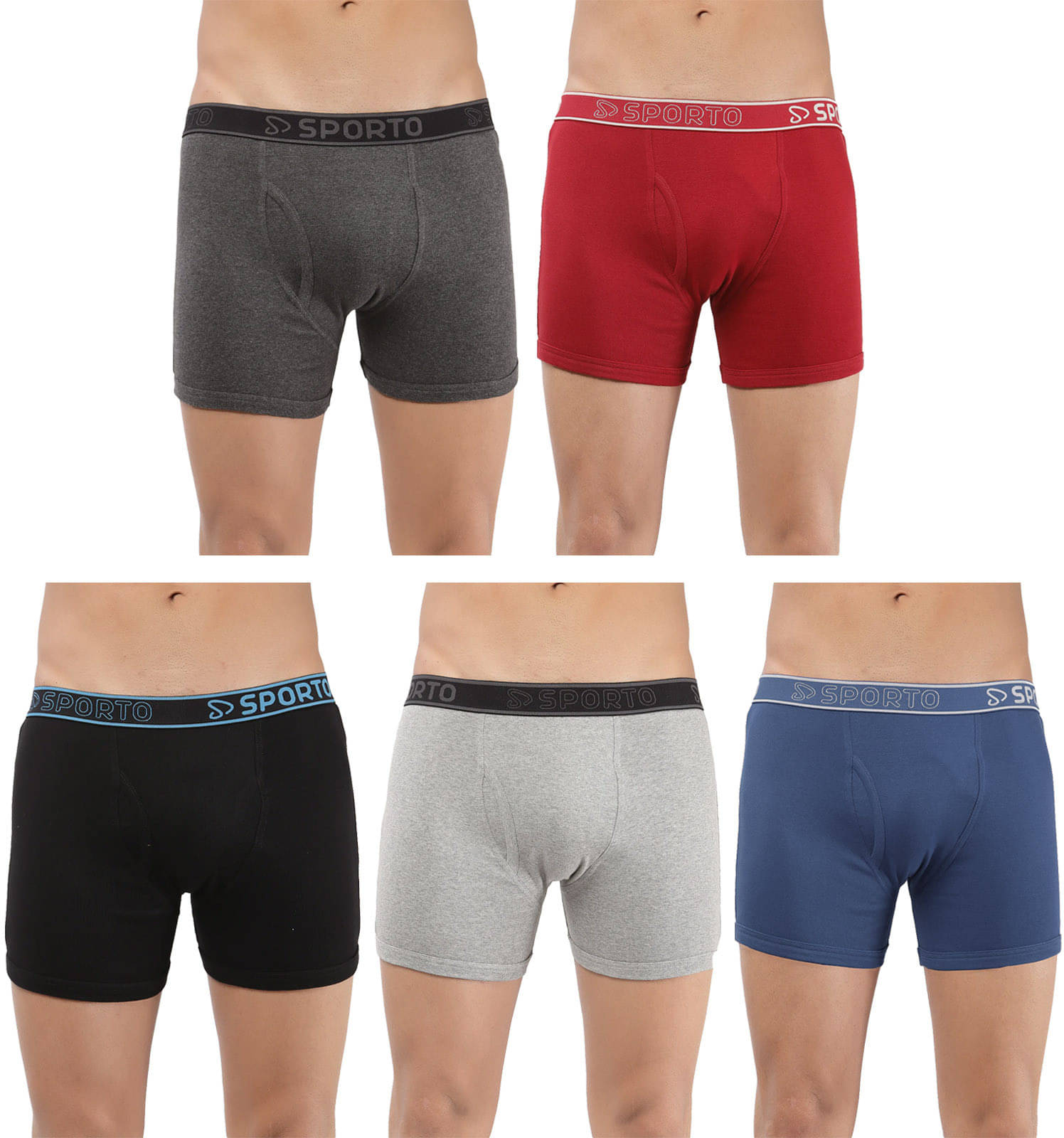     			Amul comfy Pack of 5 Cotton Trunks For Men's ( Multicolor )