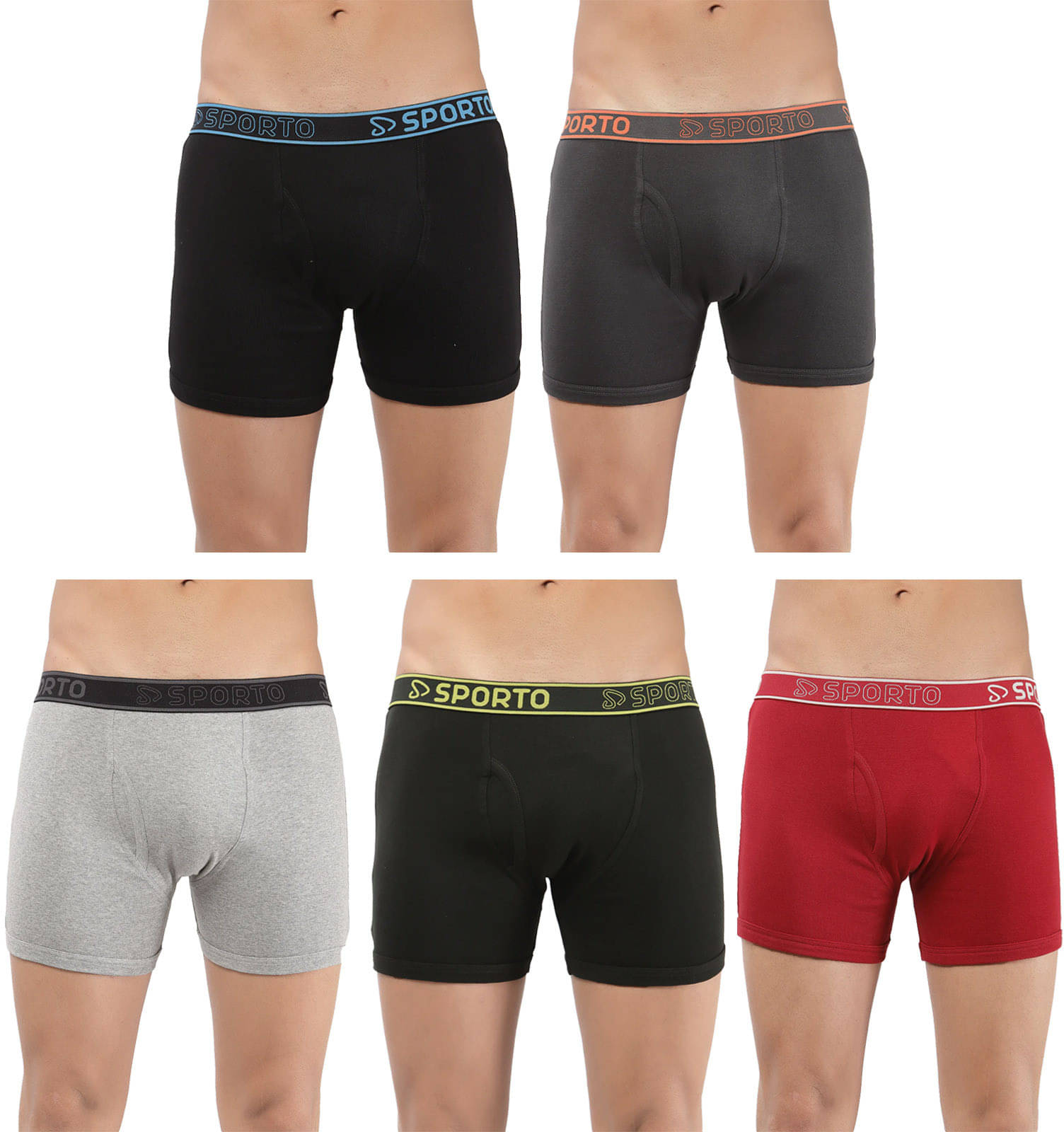     			Amul comfy Pack of 5 Cotton Trunks For Men's ( Multicolor )