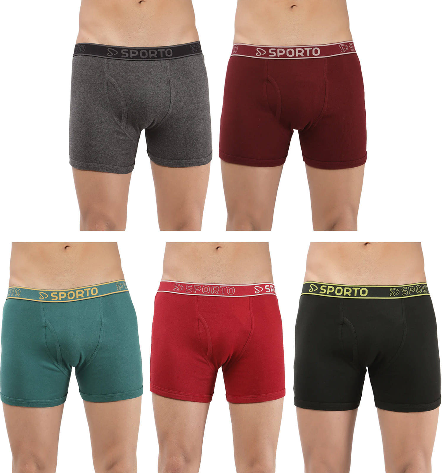     			Amul comfy Pack of 5 Cotton Trunks For Men's ( Multicolor )