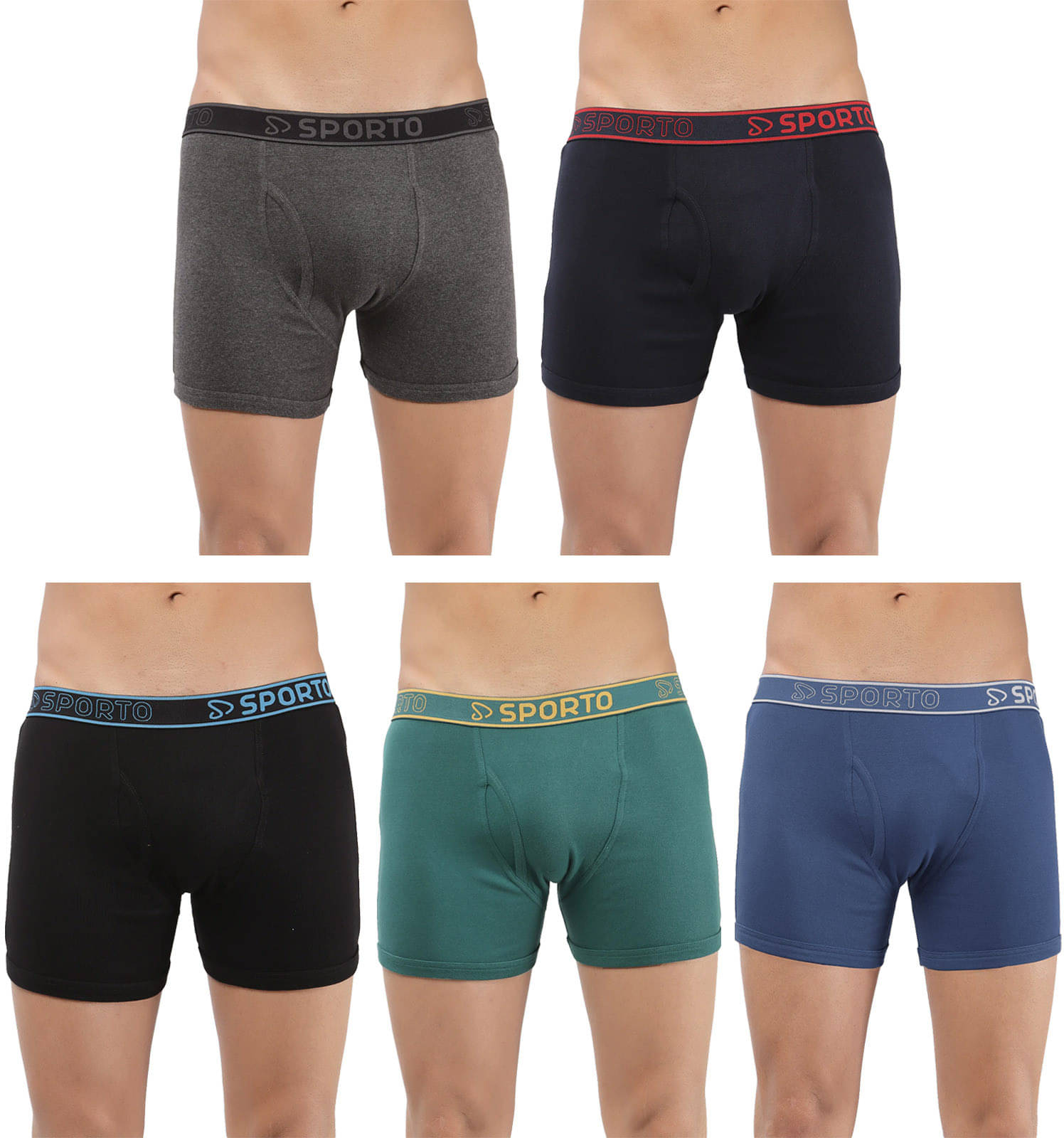     			Amul comfy Pack of 5 Cotton Trunks For Men's ( Multicolor )