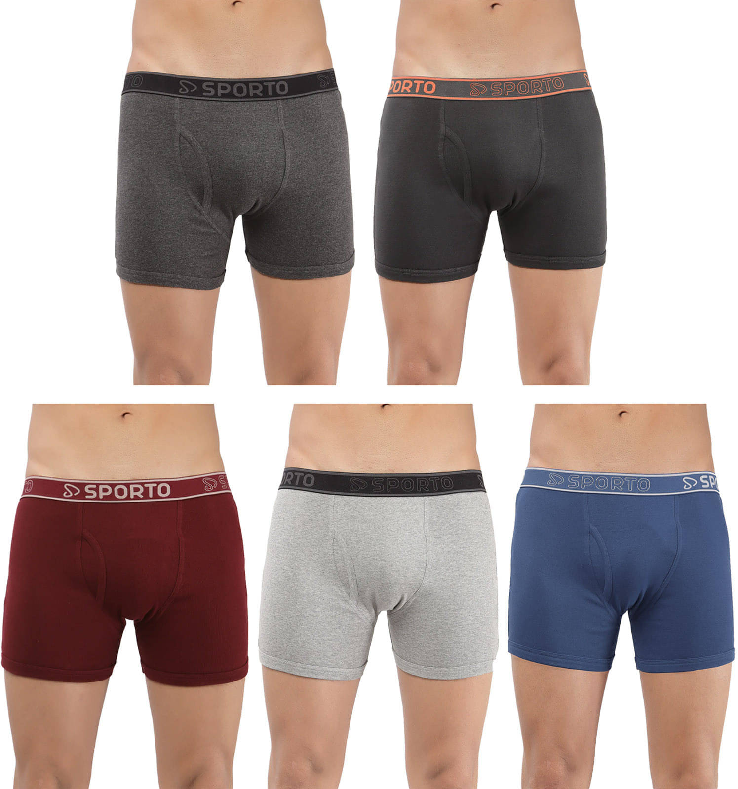     			Amul comfy Pack of 5 Cotton Trunks For Men's ( Multicolor )