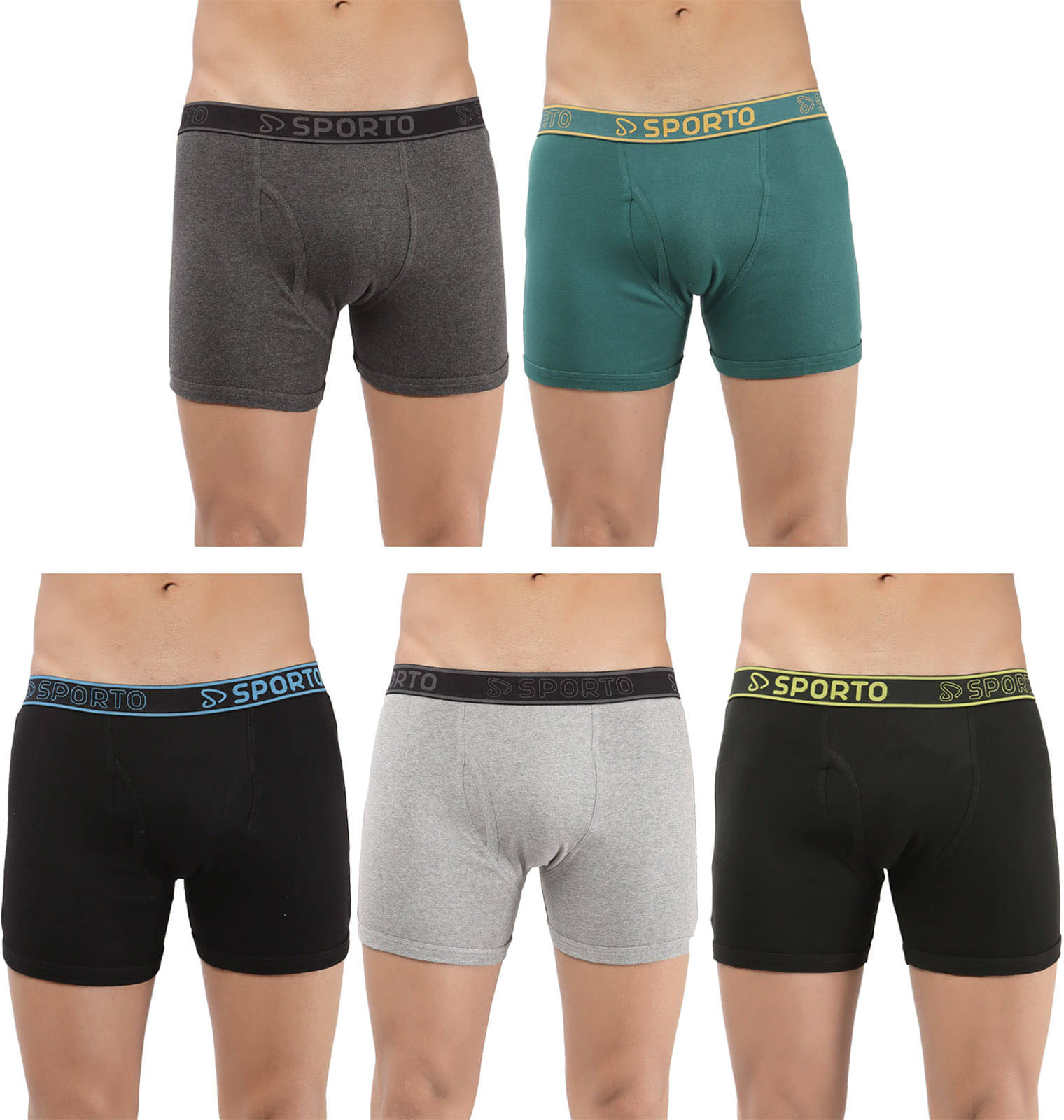     			Amul comfy Pack of 5 Cotton Trunks For Men's ( Multicolor )