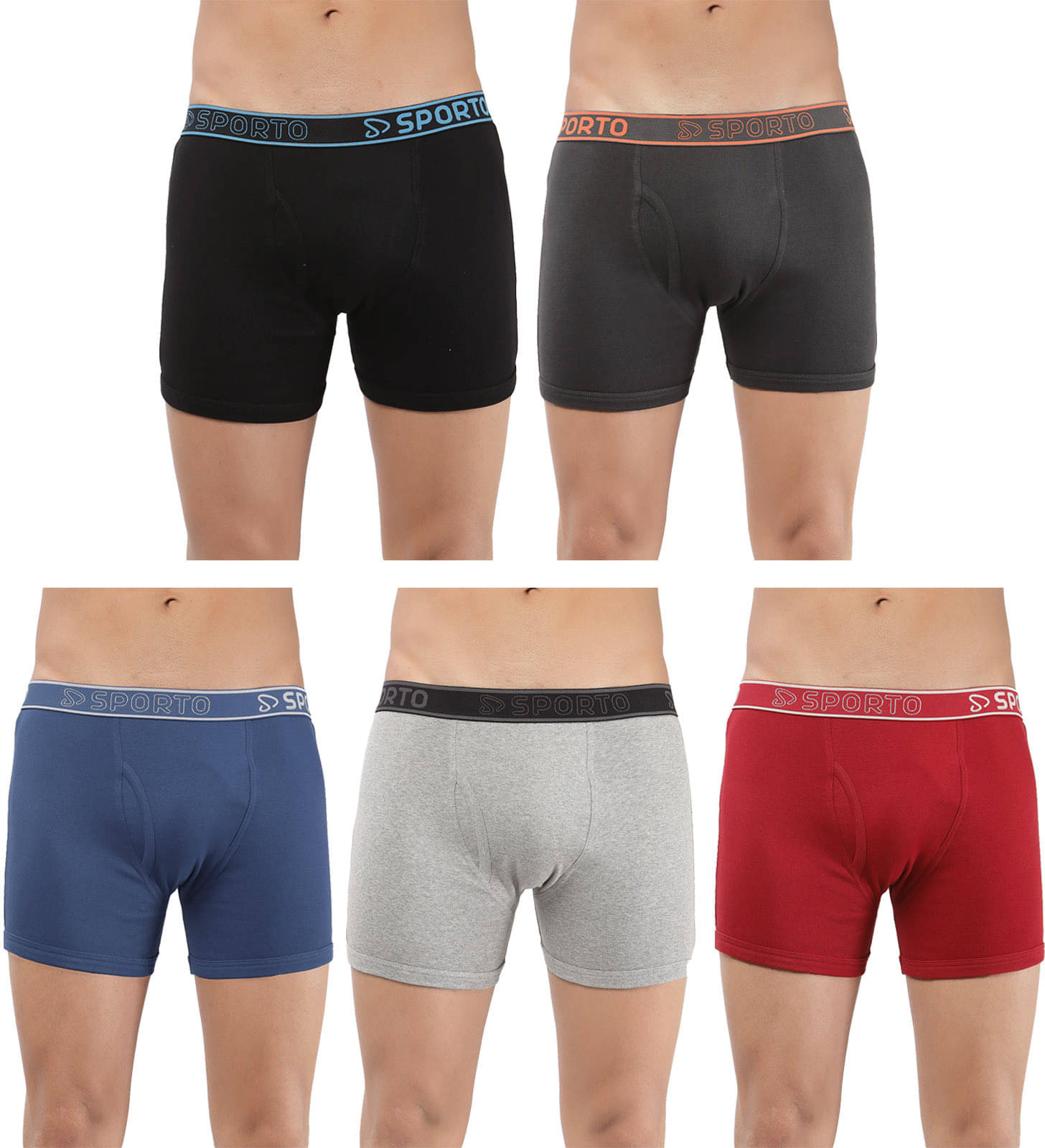     			Amul comfy Pack of 5 Cotton Trunks For Men's ( Multicolor )