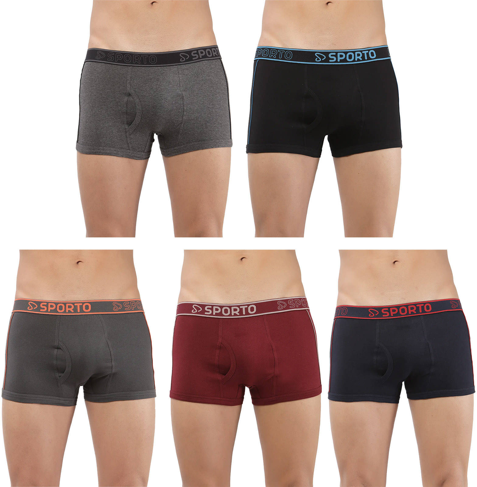 Amul comfy Pack of 5 Cotton Trunks For Men's ( Multicolor ) Amul comfy Pack of 5 Cotton Trunks For Men's ( Multicolor )