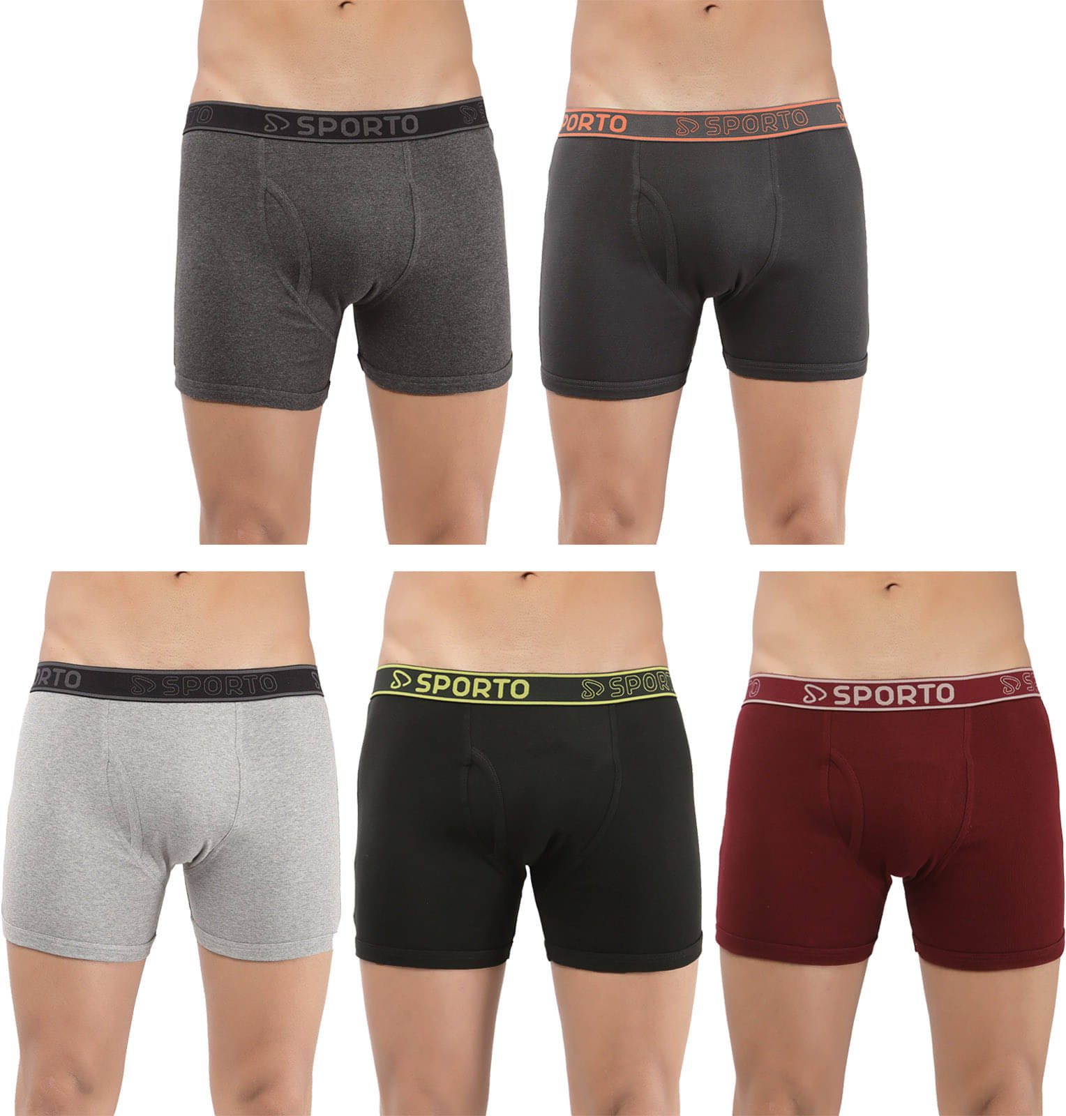     			Amul comfy Pack of 5 Cotton Trunks For Men's ( Multicolor )