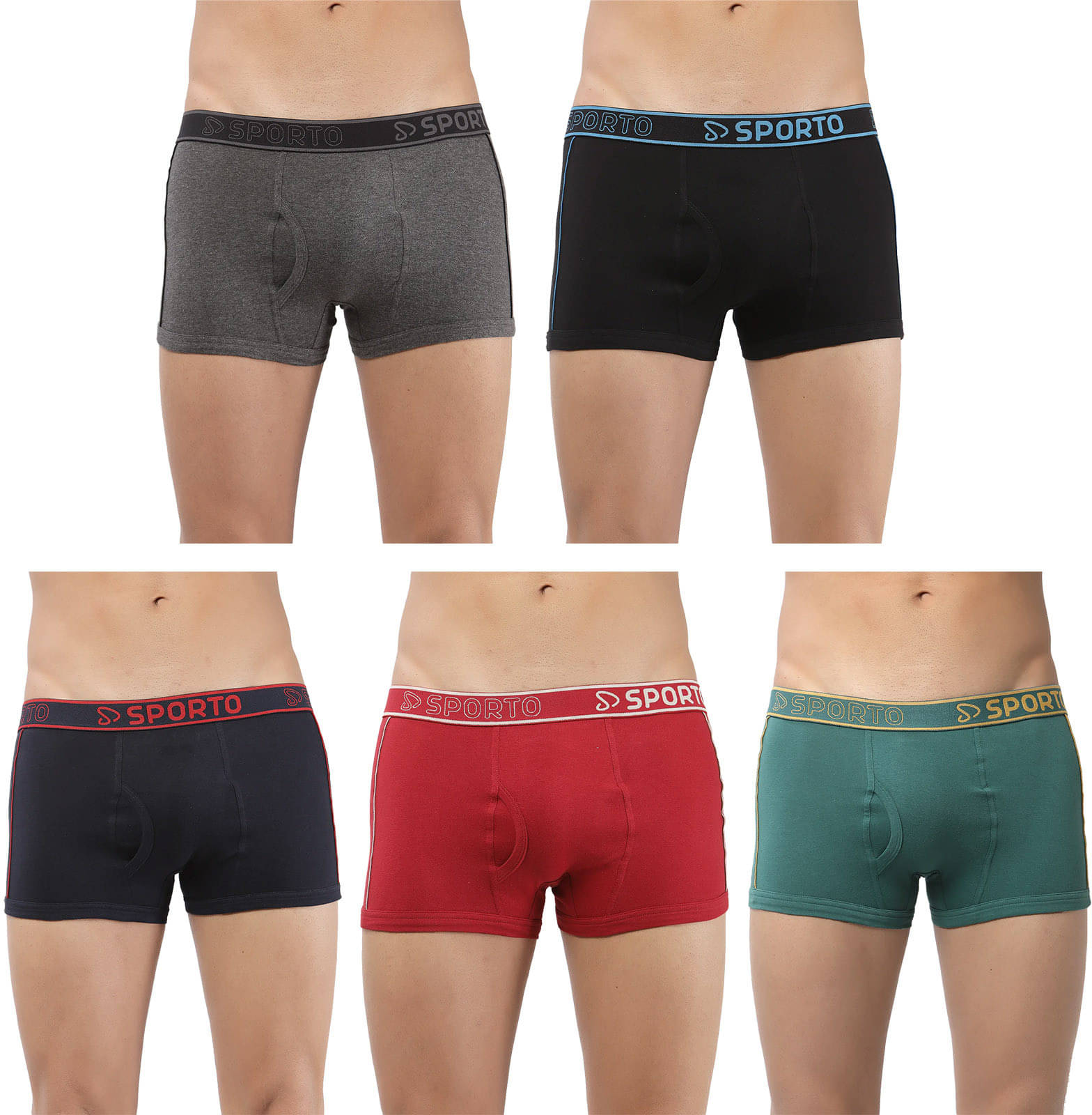 Amul comfy Pack of 5 Cotton Trunks For Men's ( Multicolor ) Amul comfy Pack of 5 Cotton Trunks For Men's ( Multicolor )