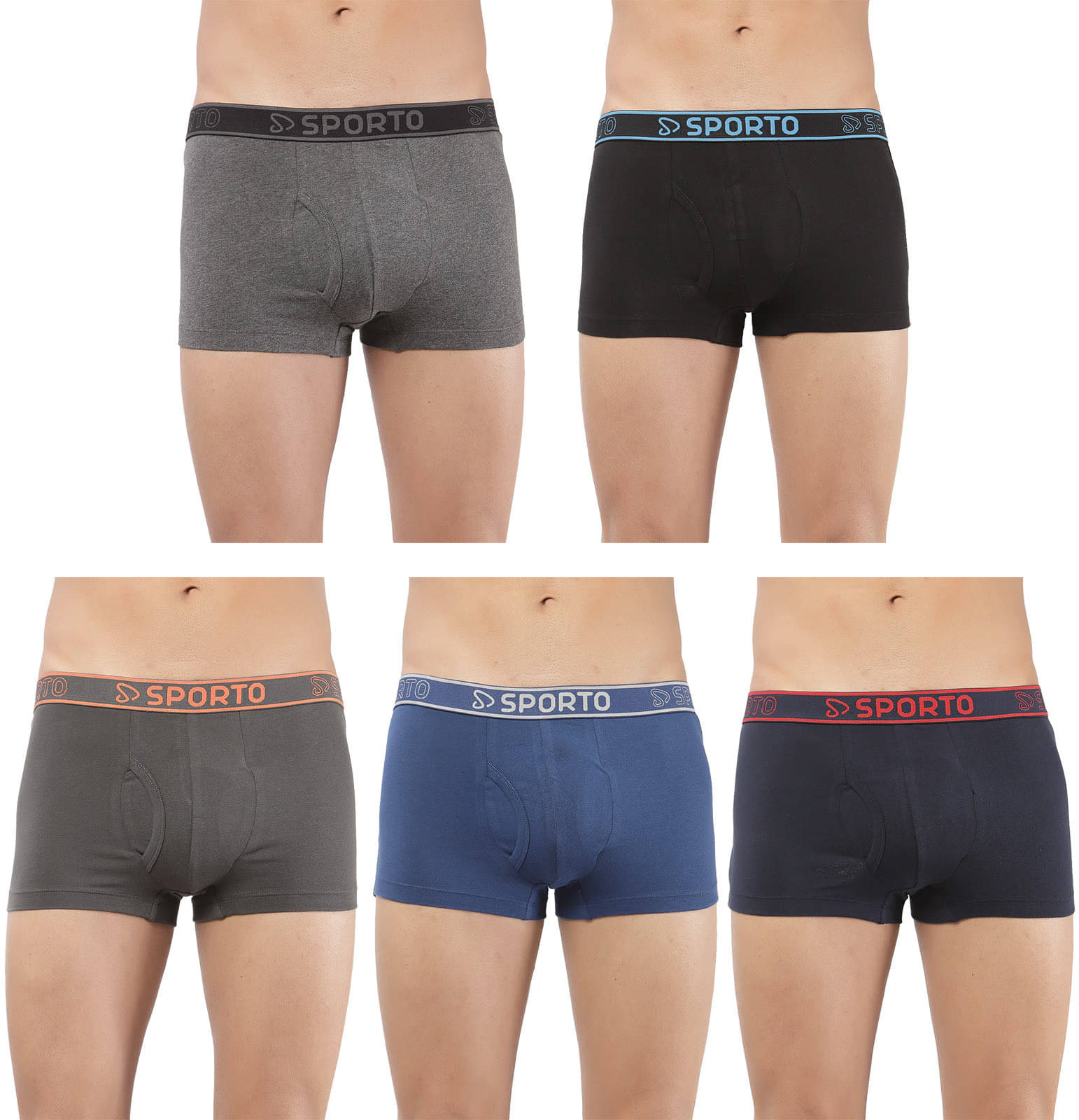 Amul comfy Pack of 5 Cotton Trunks For Men's ( Multicolor )     			Amul comfy Pack of 5 Cotton Trunks For Men's ( Multicolor )