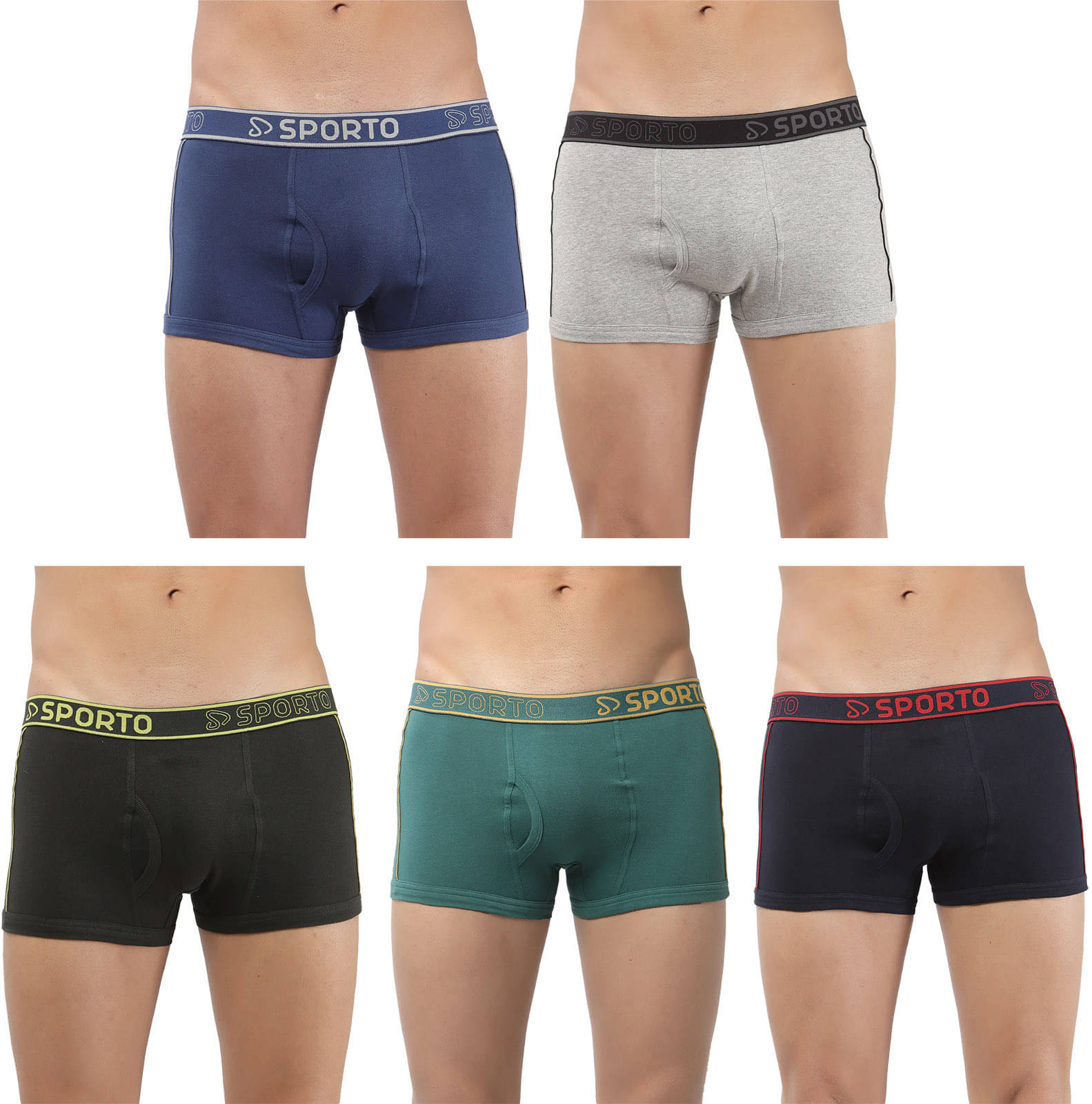 Amul comfy Pack of 5 Cotton Trunks For Men's ( Multicolor ) Amul comfy Pack of 5 Cotton Trunks For Men's ( Multicolor )