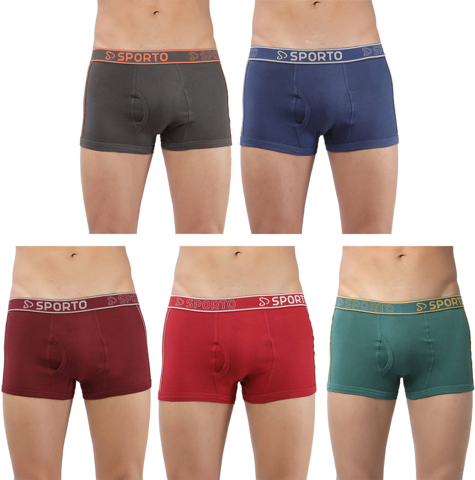 Amul comfy Pack of 5 Cotton Trunks For Men's ( Multicolor ) Amul comfy Pack of 5 Cotton Trunks For Men's ( Multicolor )