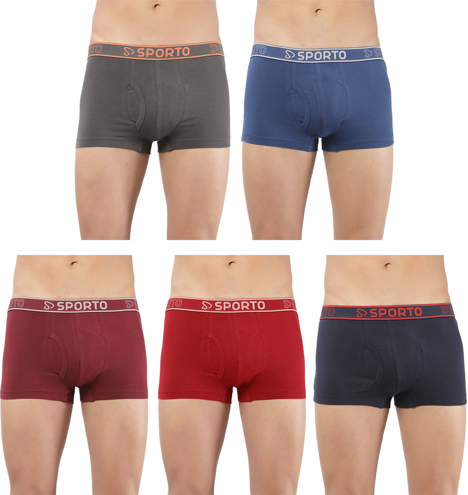 Amul comfy Pack of 5 Cotton Trunks For Men's ( Multicolor )     			Amul comfy Pack of 5 Cotton Trunks For Men's ( Multicolor )