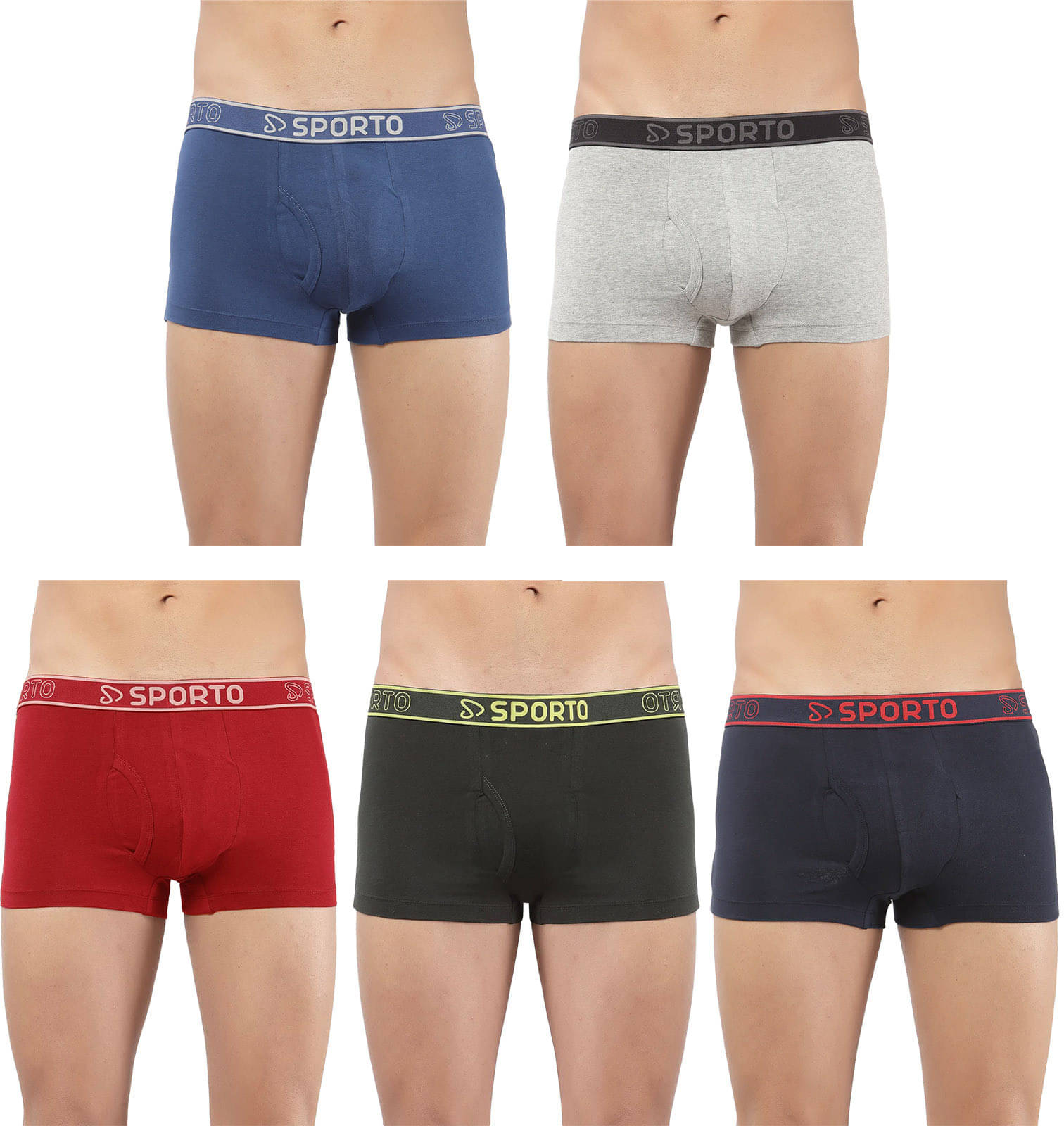     			Amul comfy Pack of 5 Cotton Trunks For Men's ( Multicolor )