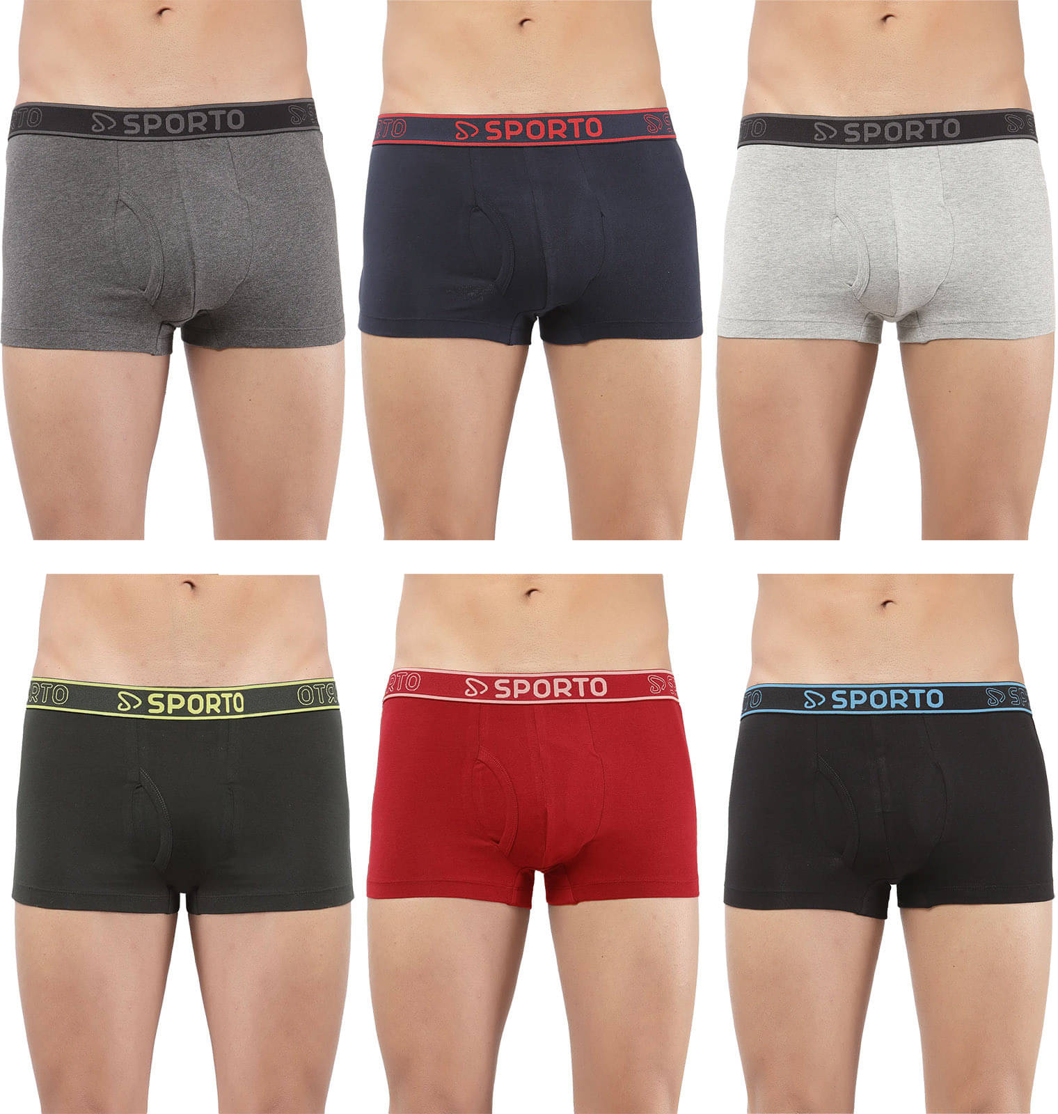     			Amul comfy Pack of 6 Cotton Trunks For Men's ( Multicolor )